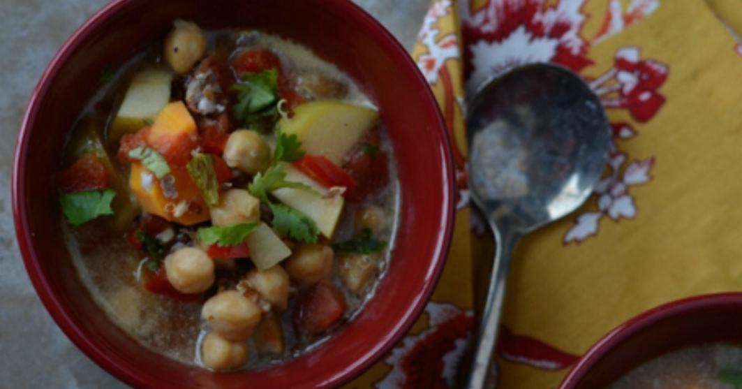 African Coconut Chickpea Soup - Dump and Go Dinner | Once A Month Meals
