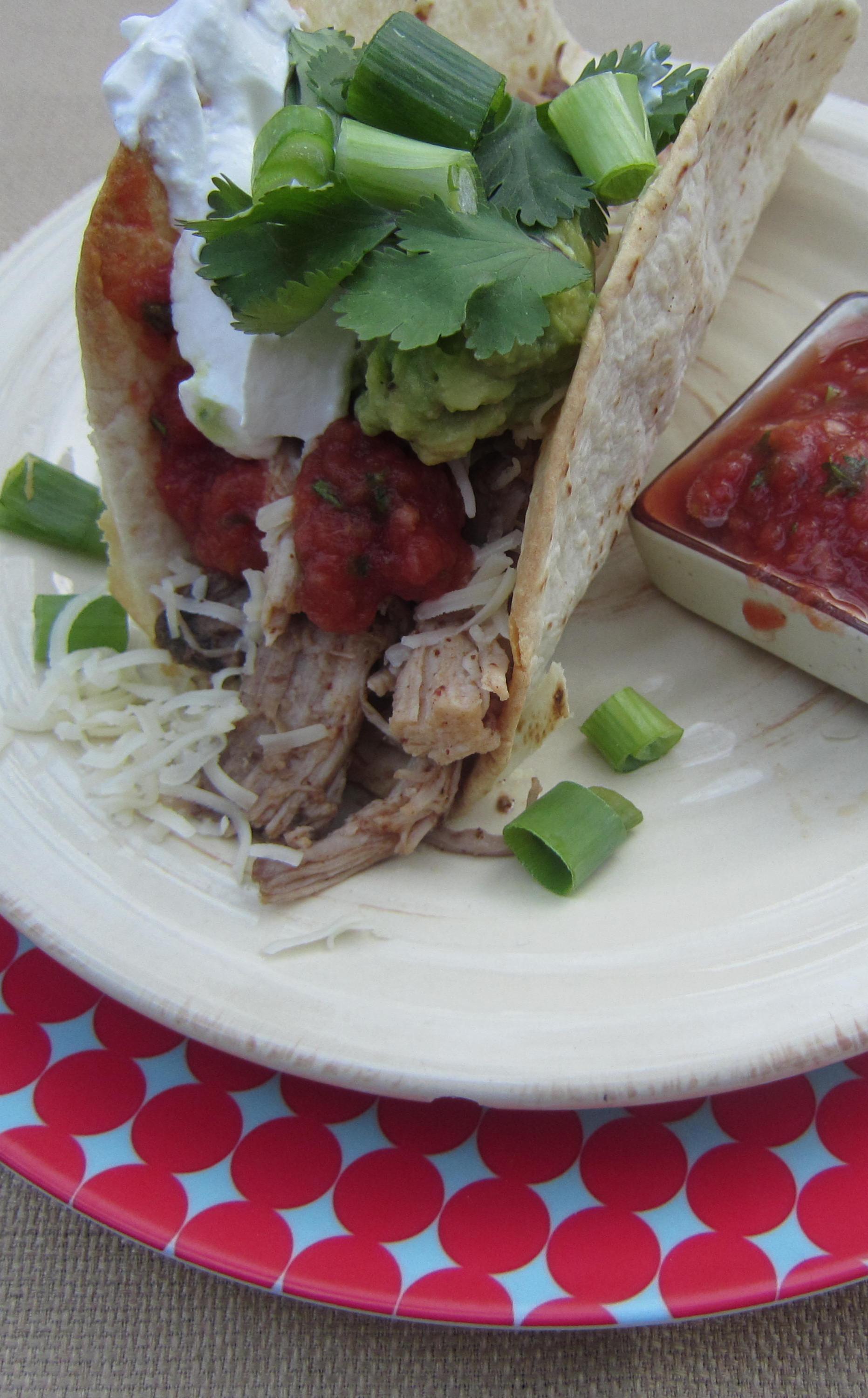 Slow Cooker Pork Tacos Dump and Go Dinner Once A Month Meals