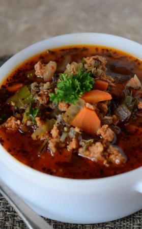 Wild Rice Soup with Sausage and Vegetables - Lunch Version | Once A ...