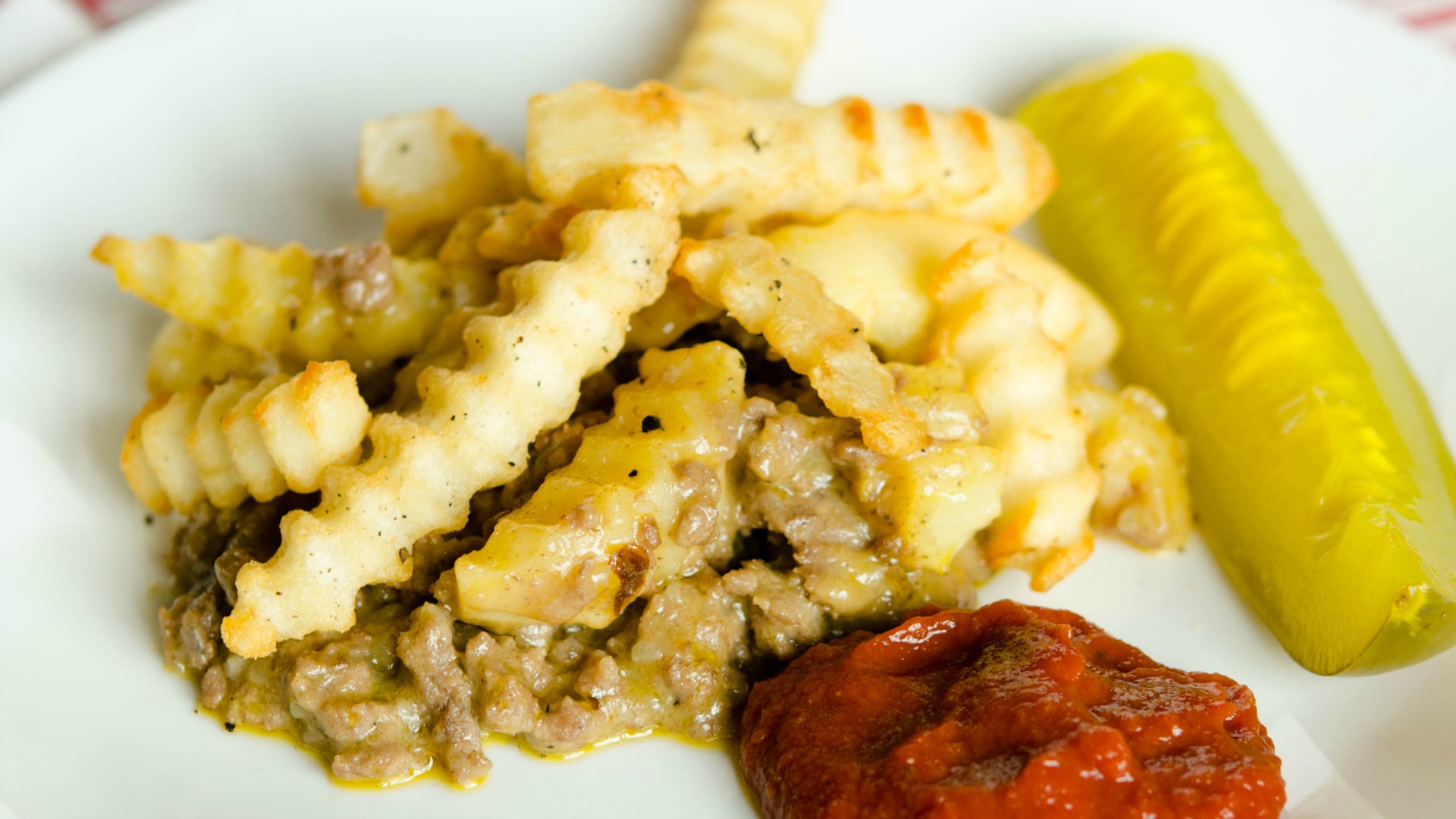 Cheeseburger and Fries Casserole - Dump and Go Dinner | Once A Month Meals