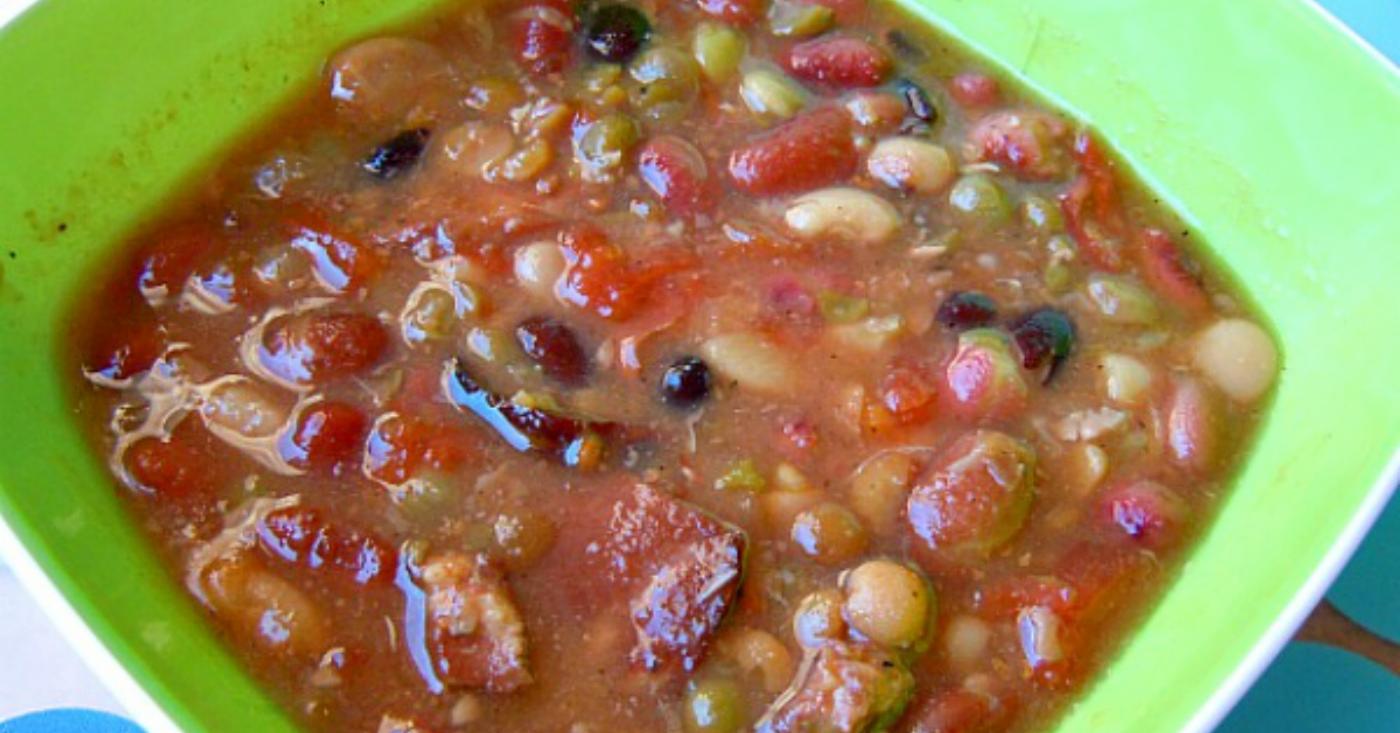 Slow Cooker 15 Bean Soup - Lunch | Once A Month Meals
