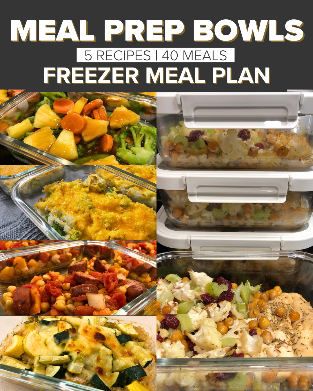 Meal Prep Bowl Mini Meal Plan | Once A Month Meals