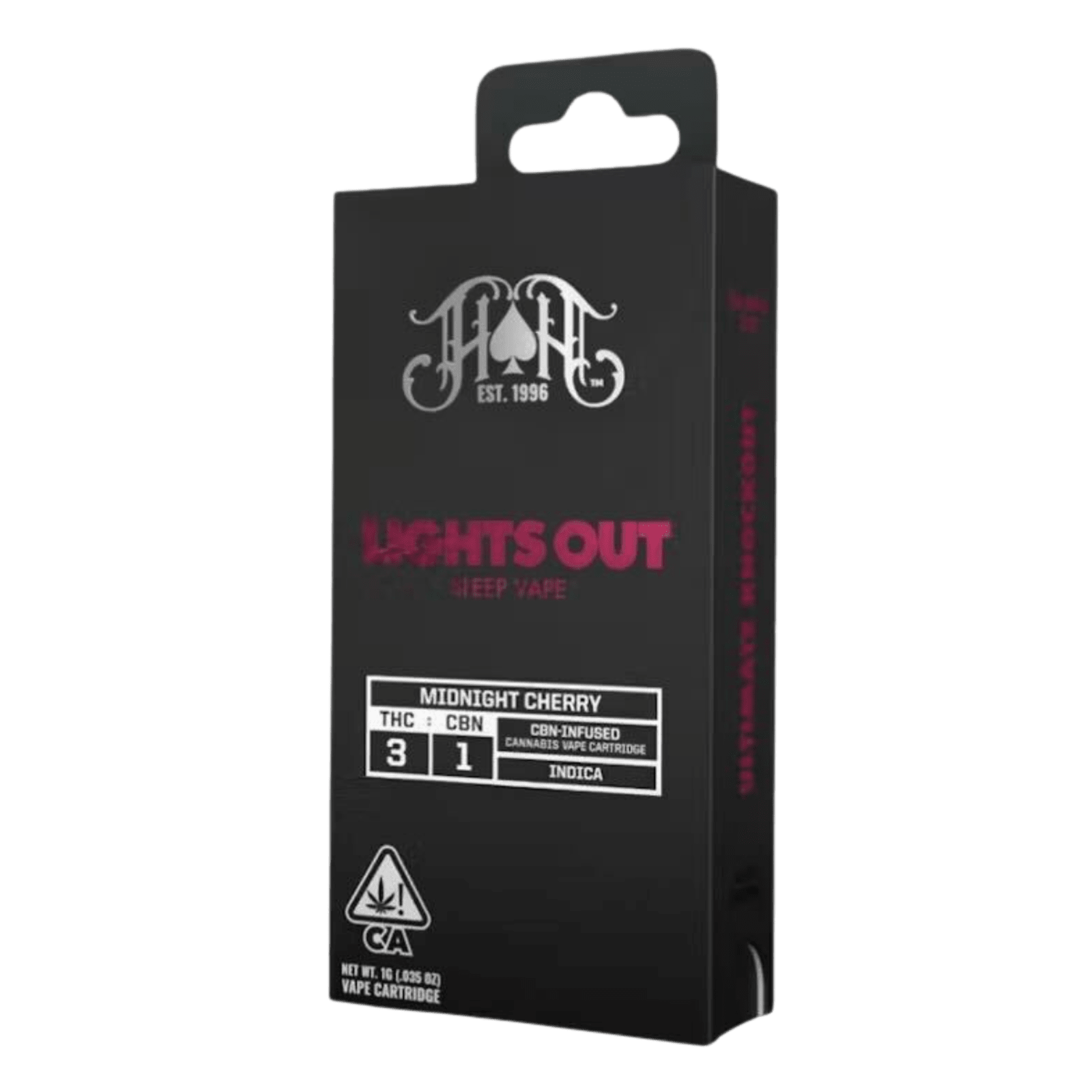 Midnight Cherry Lights Out (I) | 3:1 THC:CBN 1g Cart | Heavy Hitters - view 3