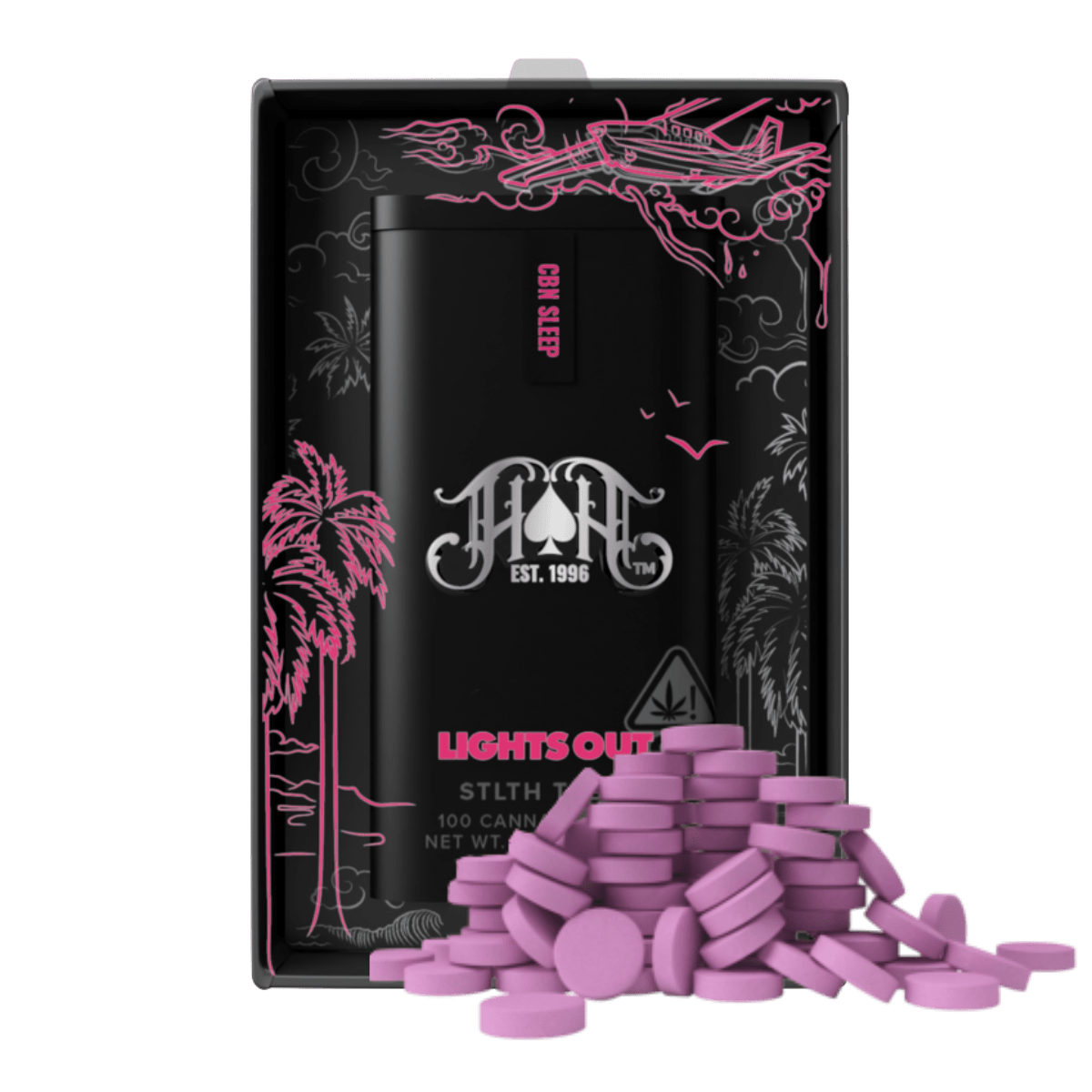 Lights Out Tablets (I) | 1000mg THC: 500mg CBN 100 Pk tablets | Heavy Hitters
