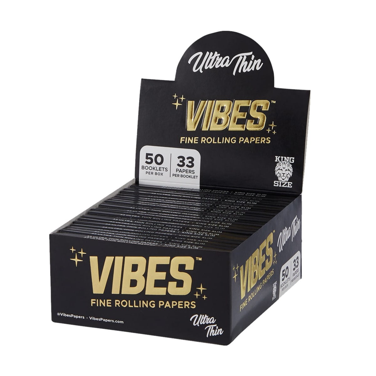 Ultra Thin King Size Slim Rolling Papers | 33pk Hemp Papers | Vibes