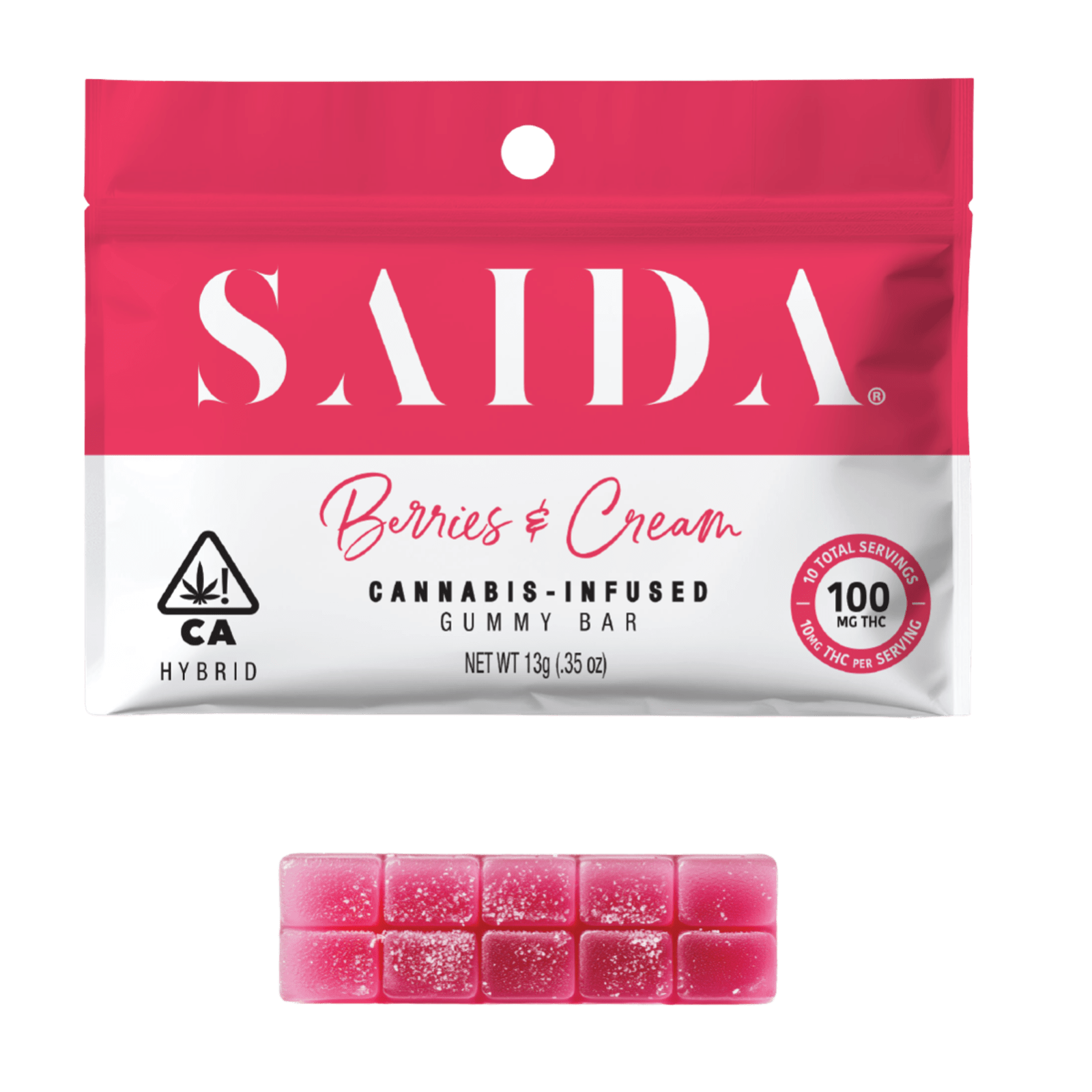 Berries & Cream (H) | 100mg Gummy Bar | Saida