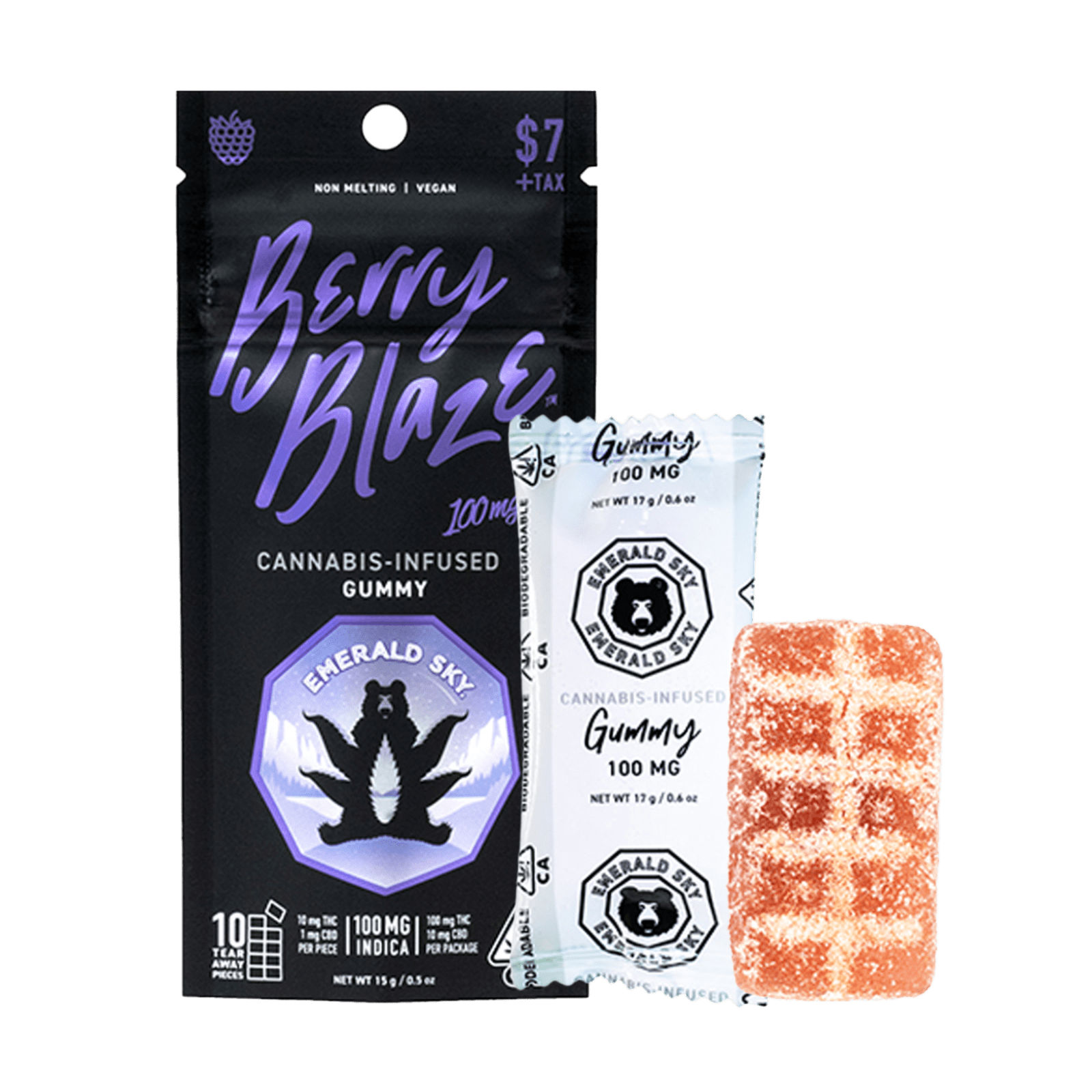 Berry Blaze (I) | 100mg Single Gummy | Emerald Sky