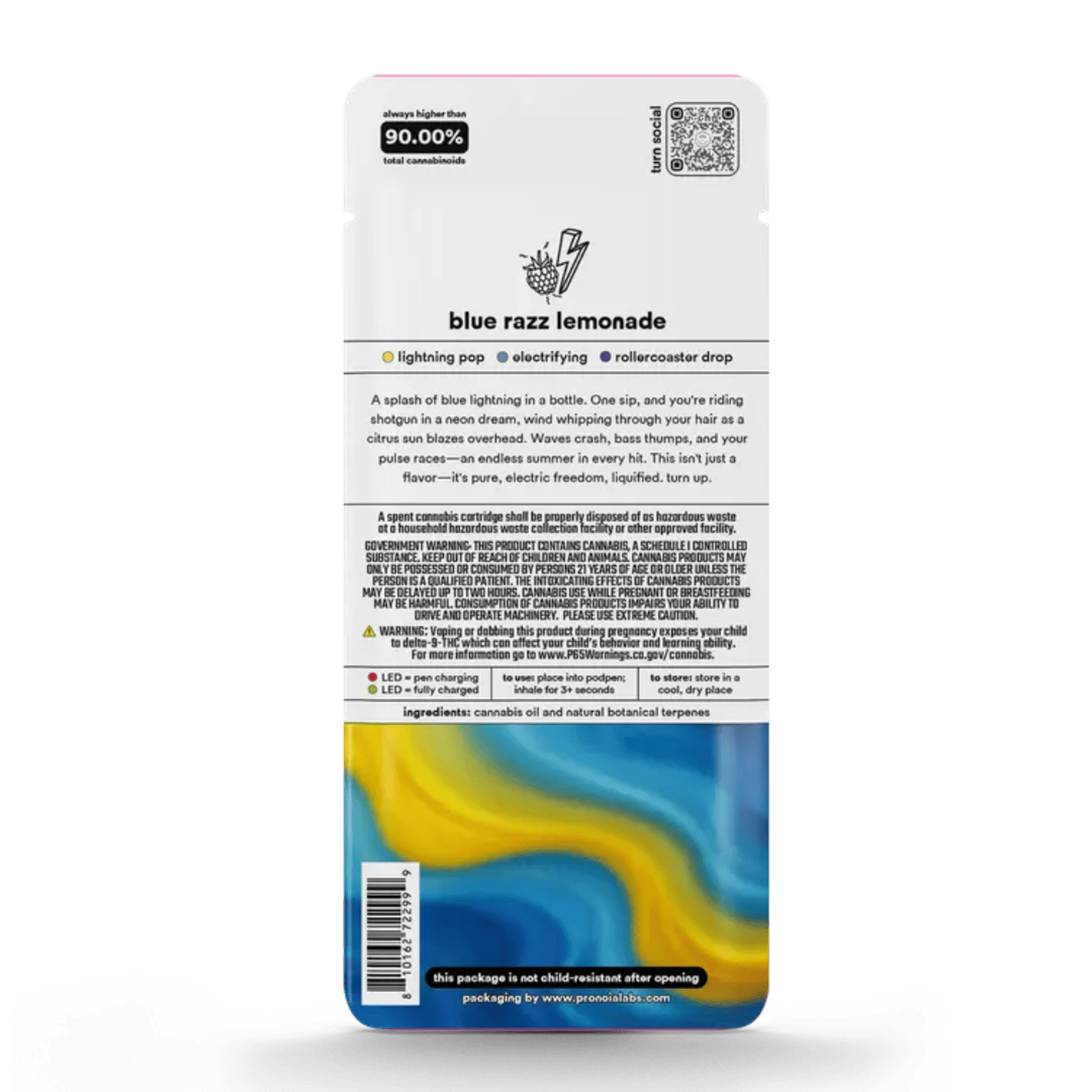 Blue Razz Lemonade (S) | 1g Botanical Blends POD | Turn - view 3