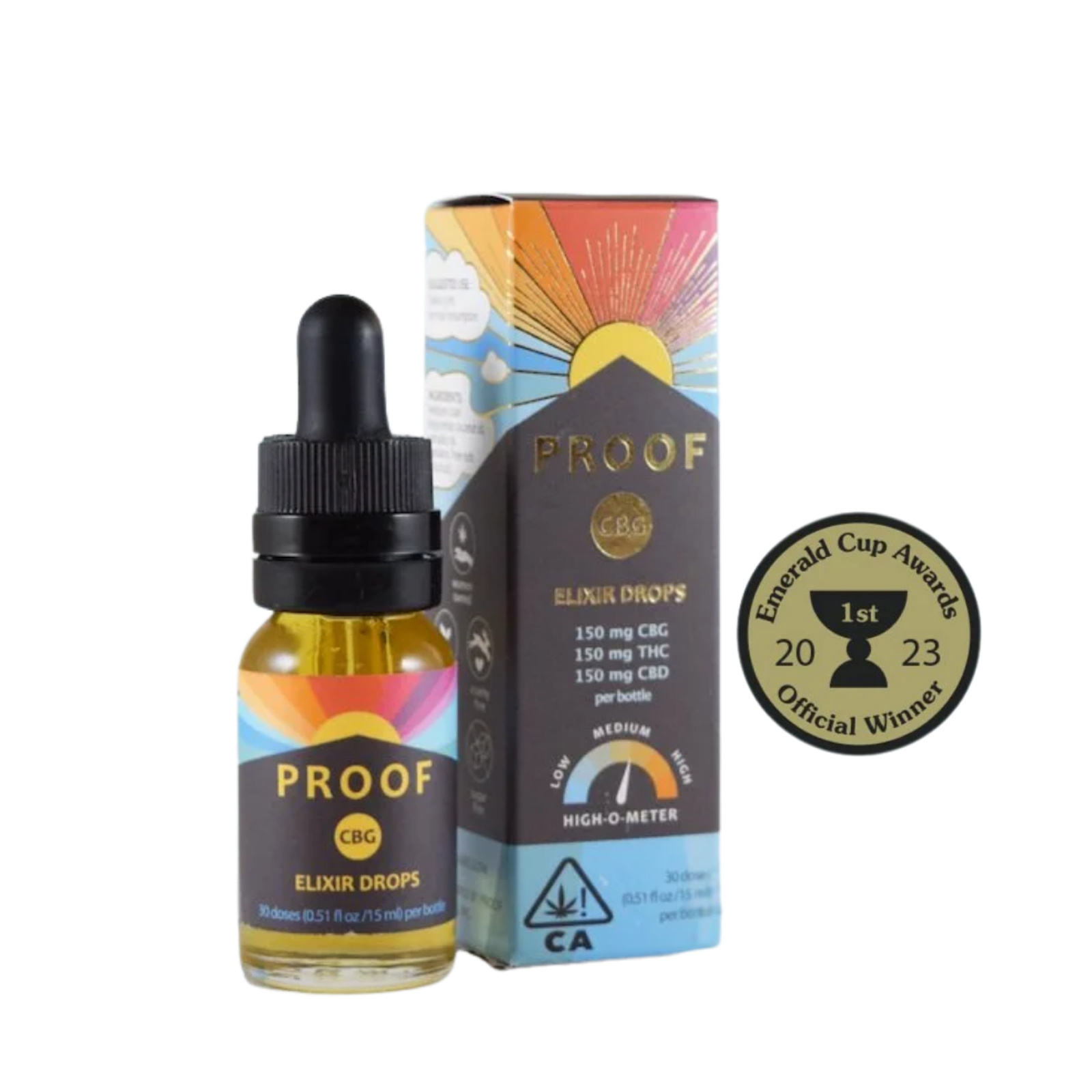 CBG Elixir drops | (15ml) 1:1:1 CBG:THC:CBD Tincture | Proof