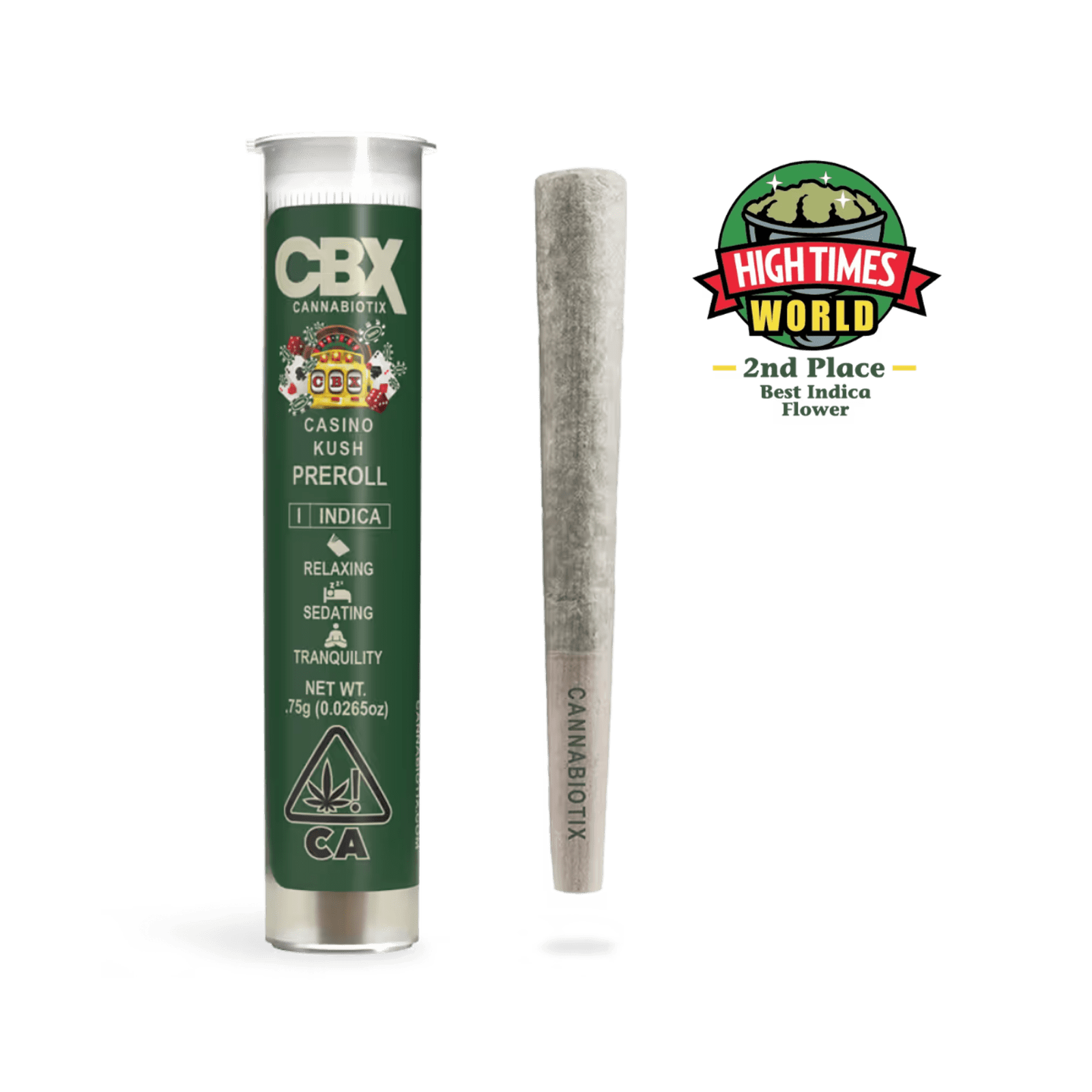 Casino Kush (I) | .75g Indoor Preroll | CBX
