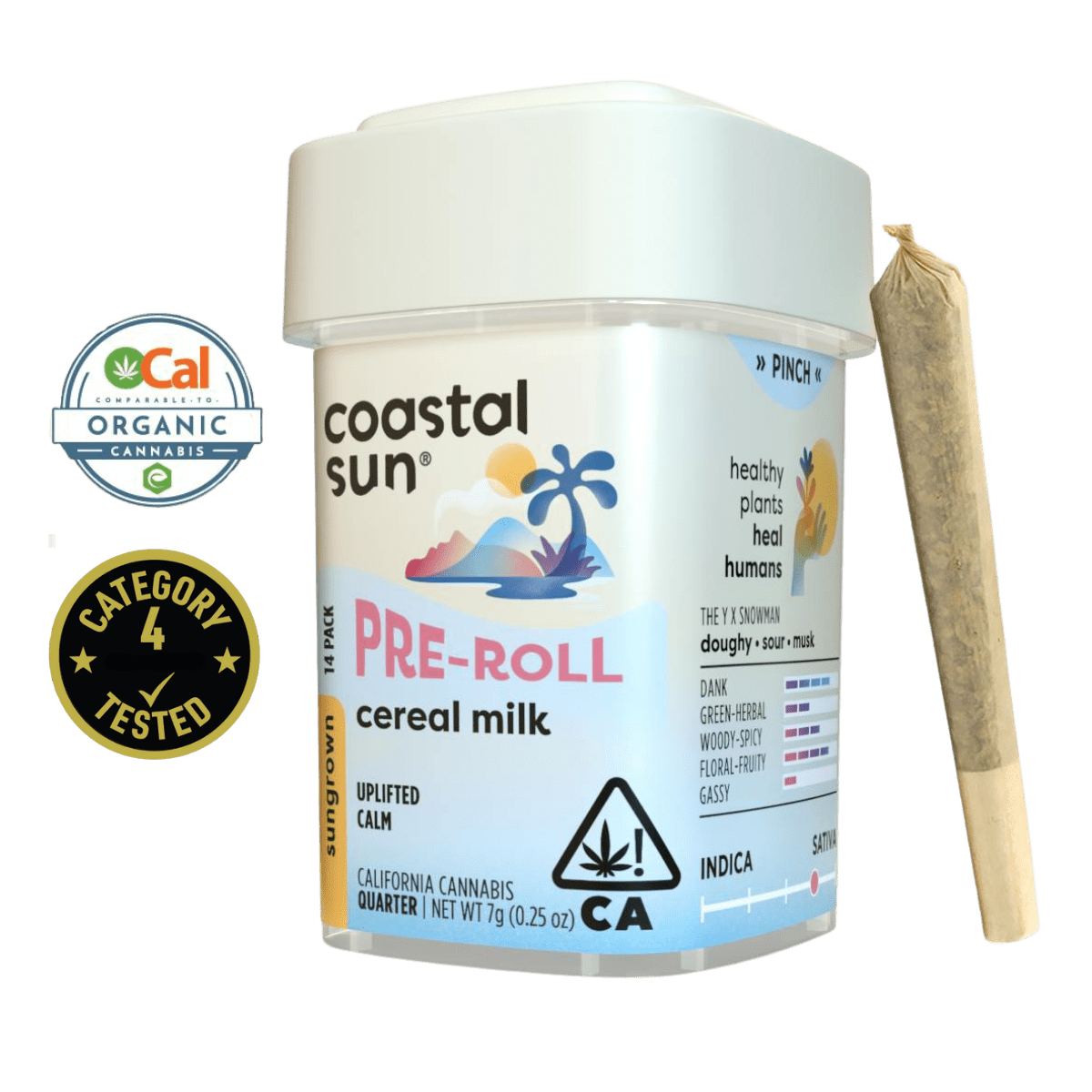 Cereal Milk (S) | .5g 14pk Sun Grown Preroll | Coastal Sun