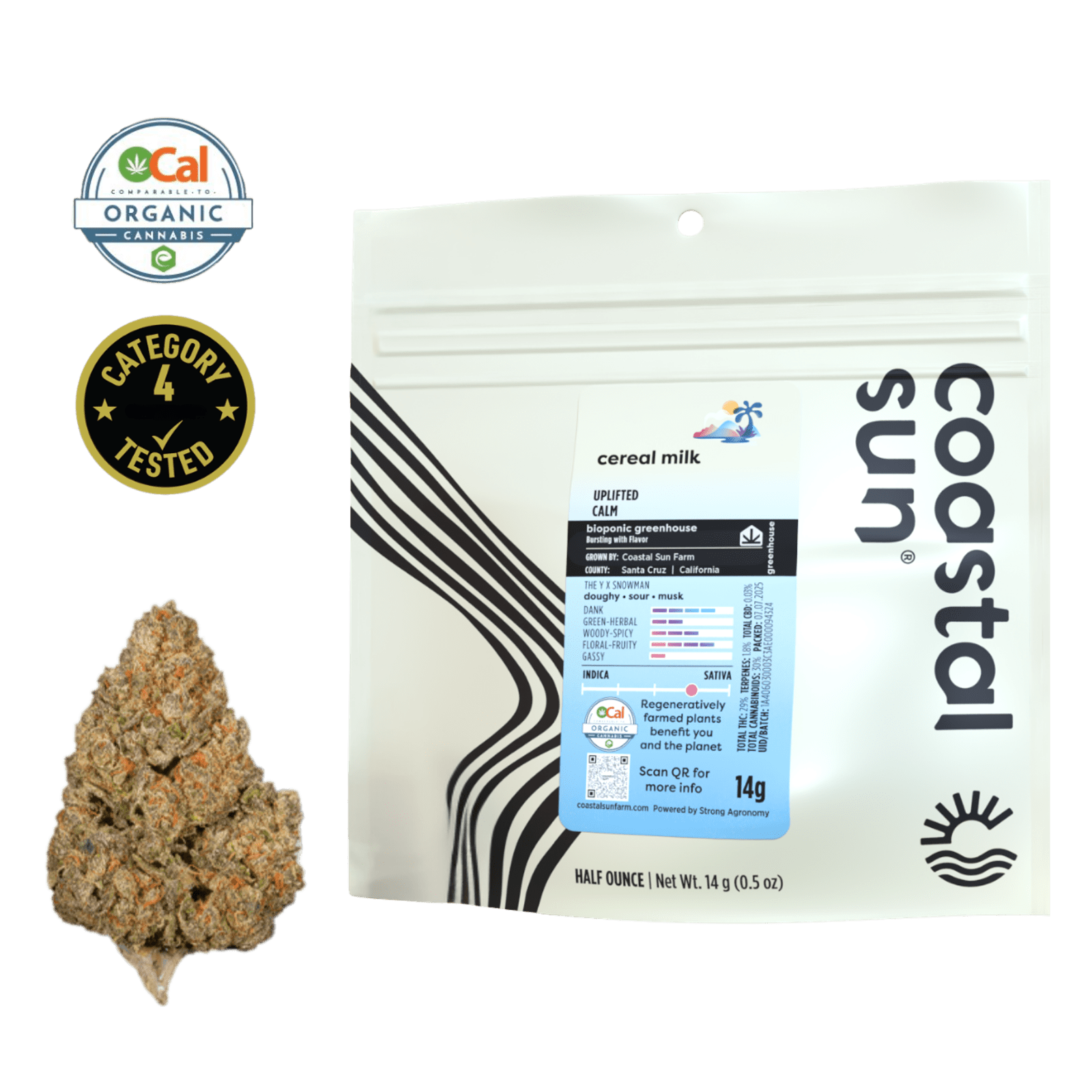 Cereal Milk (S) | 14g Mylar Greenhouse Flower | Coastal Sun