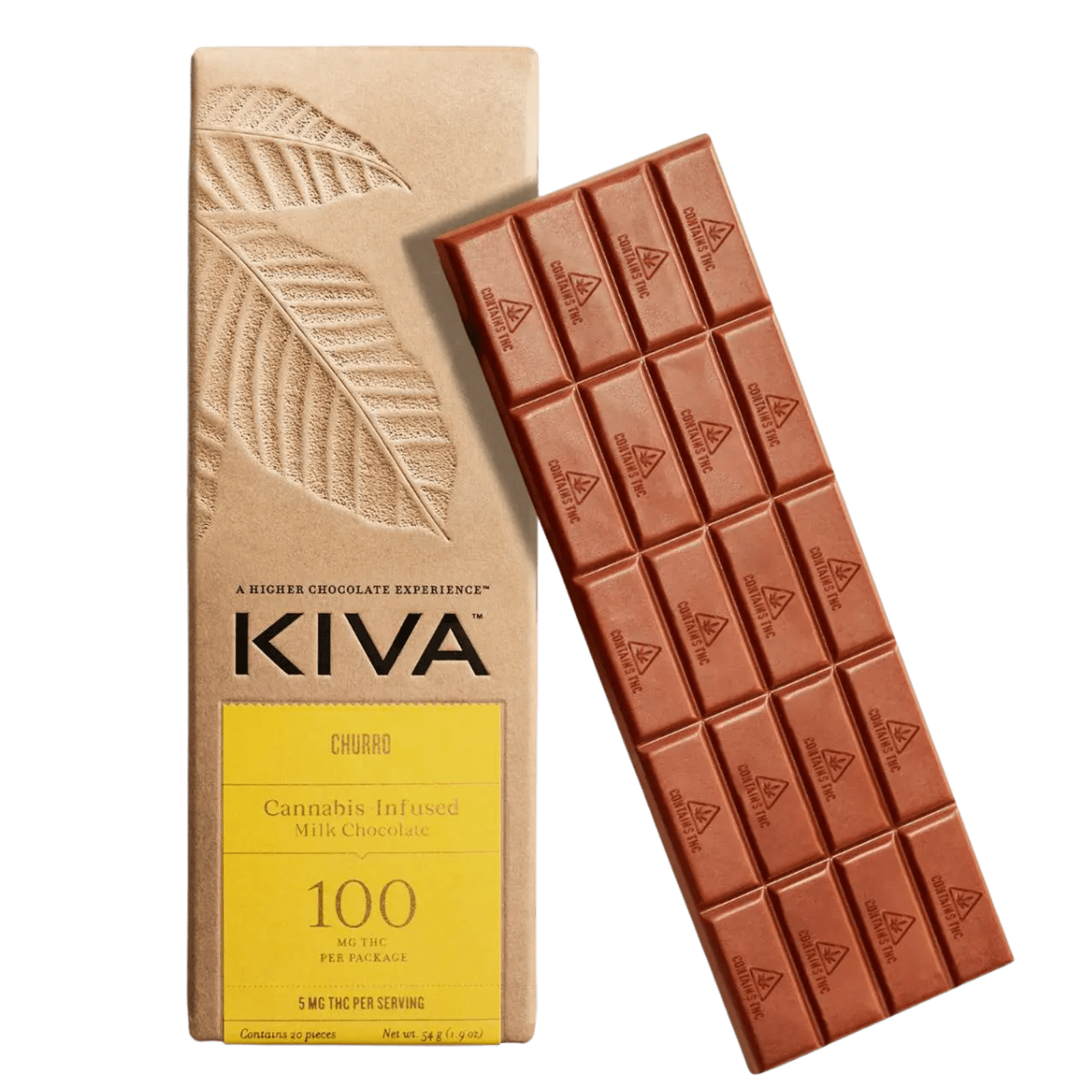 Churro | Milk Chocolate Bar 100mg | Kiva