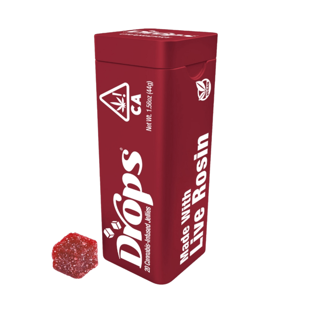 Cranberry (Looking Glass) (H) | 20pk 2.5mg CBD:THC:CBC:CBG per piece (20pk) Live Rosin Jellies | Drops