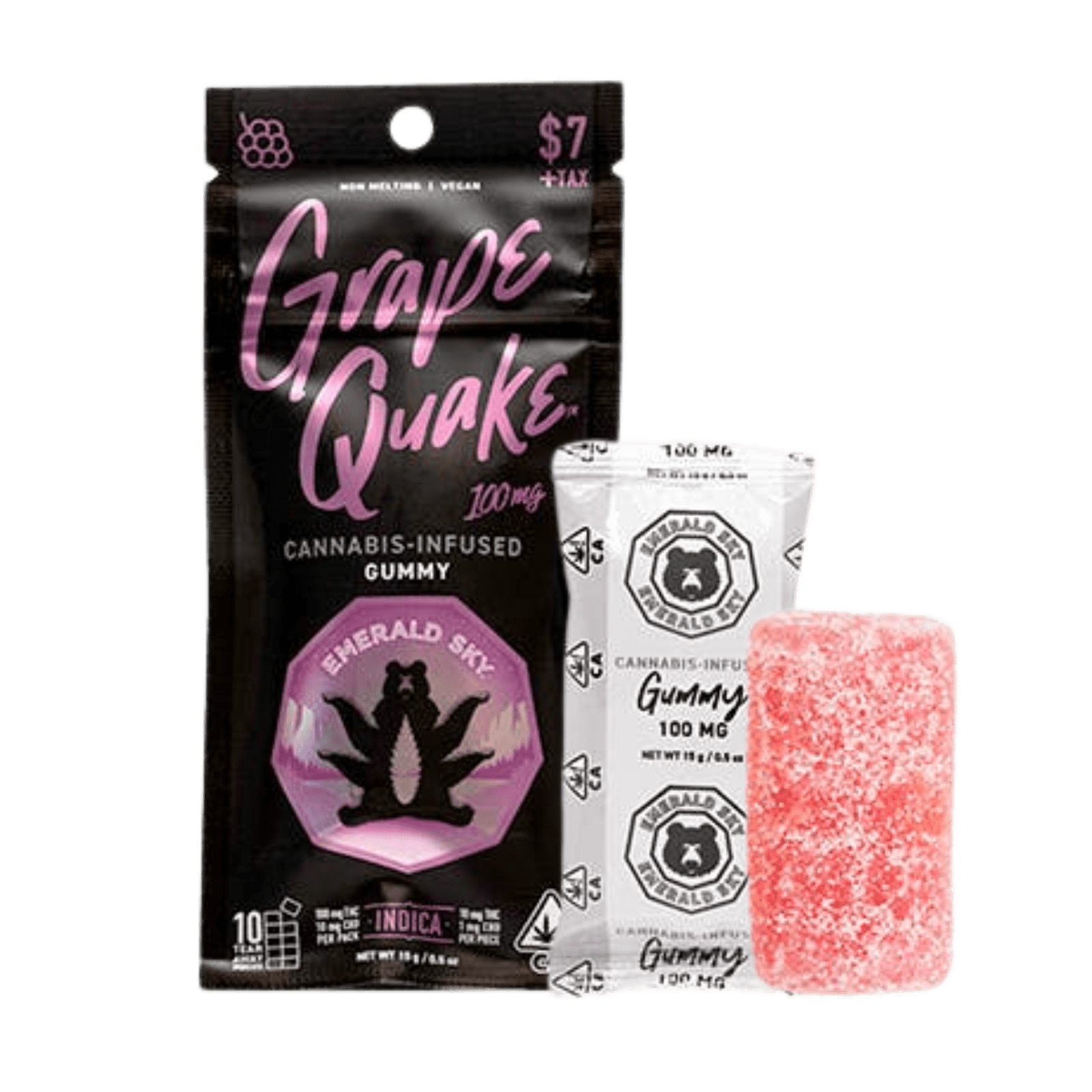 Grape Quake (I) | 100mg Single Gummy | Emerald Sky