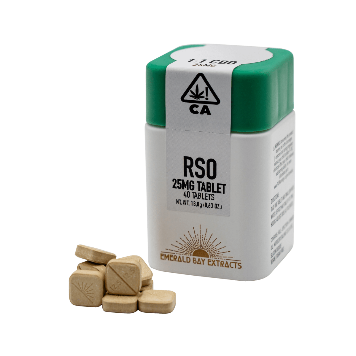 Pear Blossom (CBD) | 26:1 CBD:THC 25mg/1000mg RSO Tablets | Emerald Bay Extracts