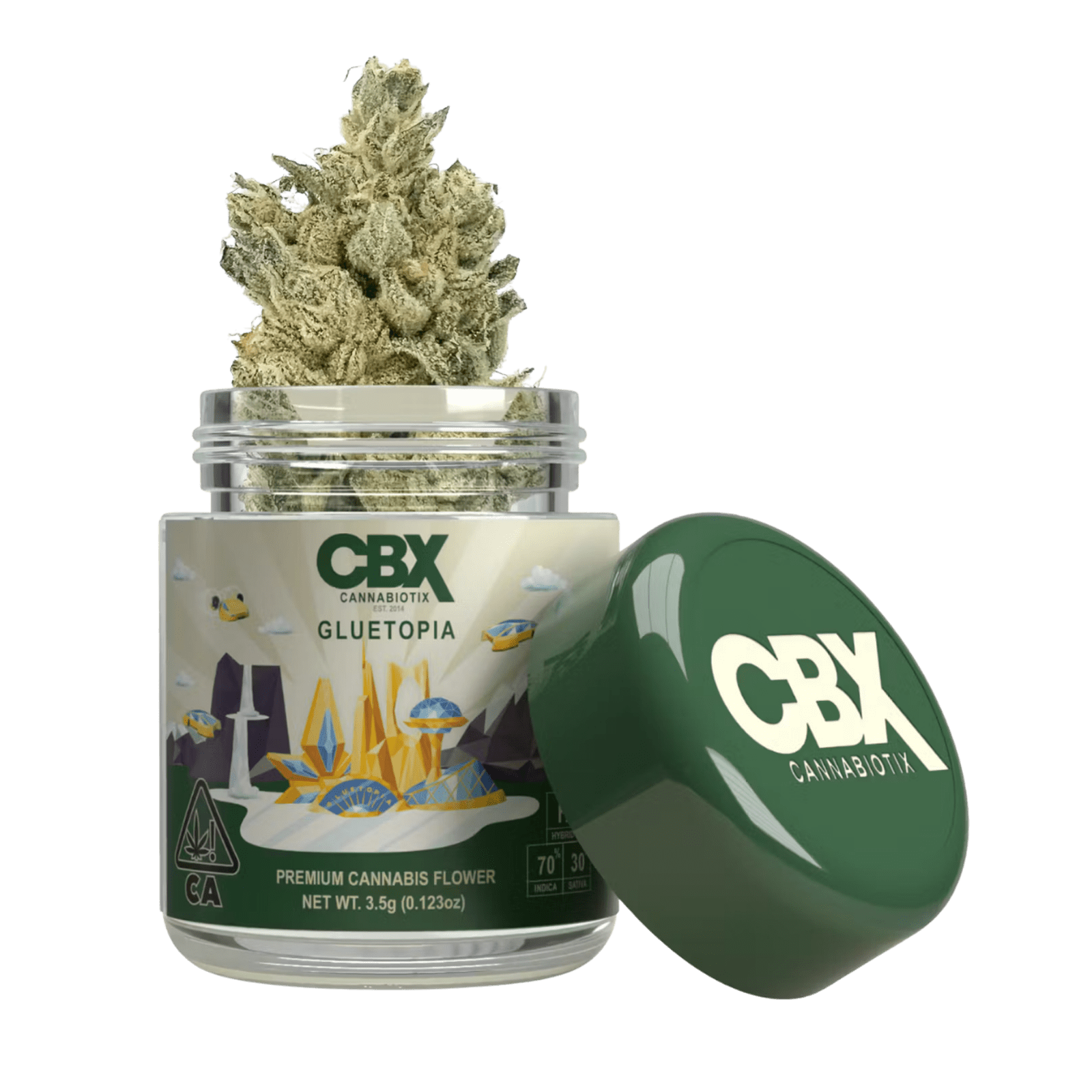 Gluetopia (H) | 3.5g Premium Flower | CBX - view 3