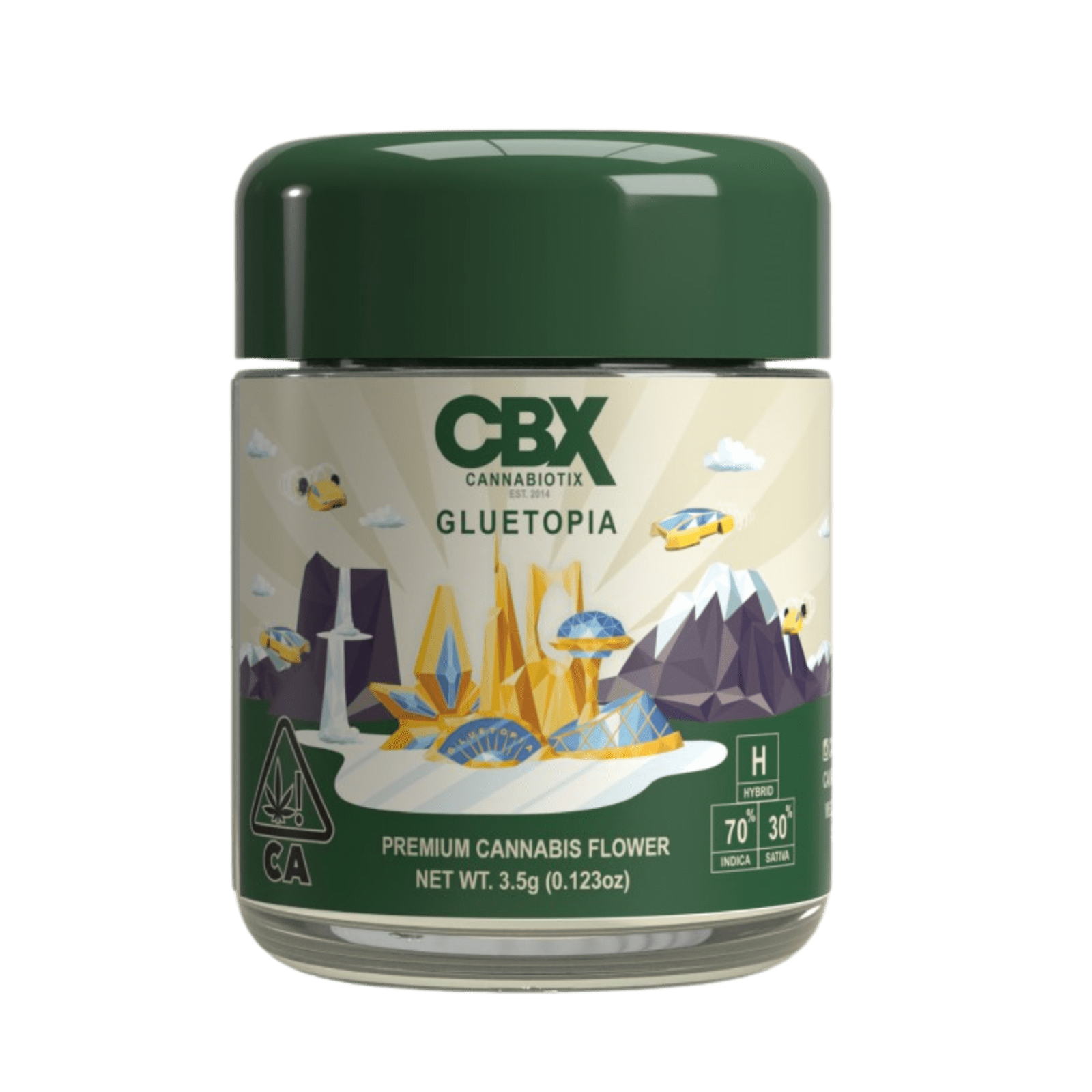 Gluetopia (H) | 3.5g Premium Flower | CBX - view 4