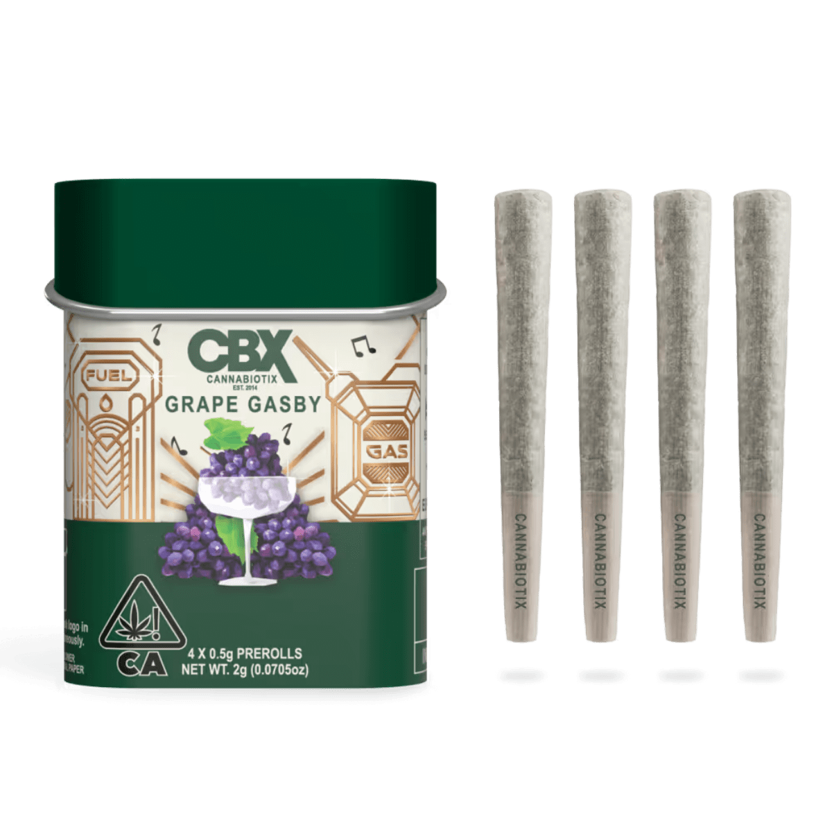 Grape Gasby (I) | .5g 4pk Indoor Prerolls | CBX