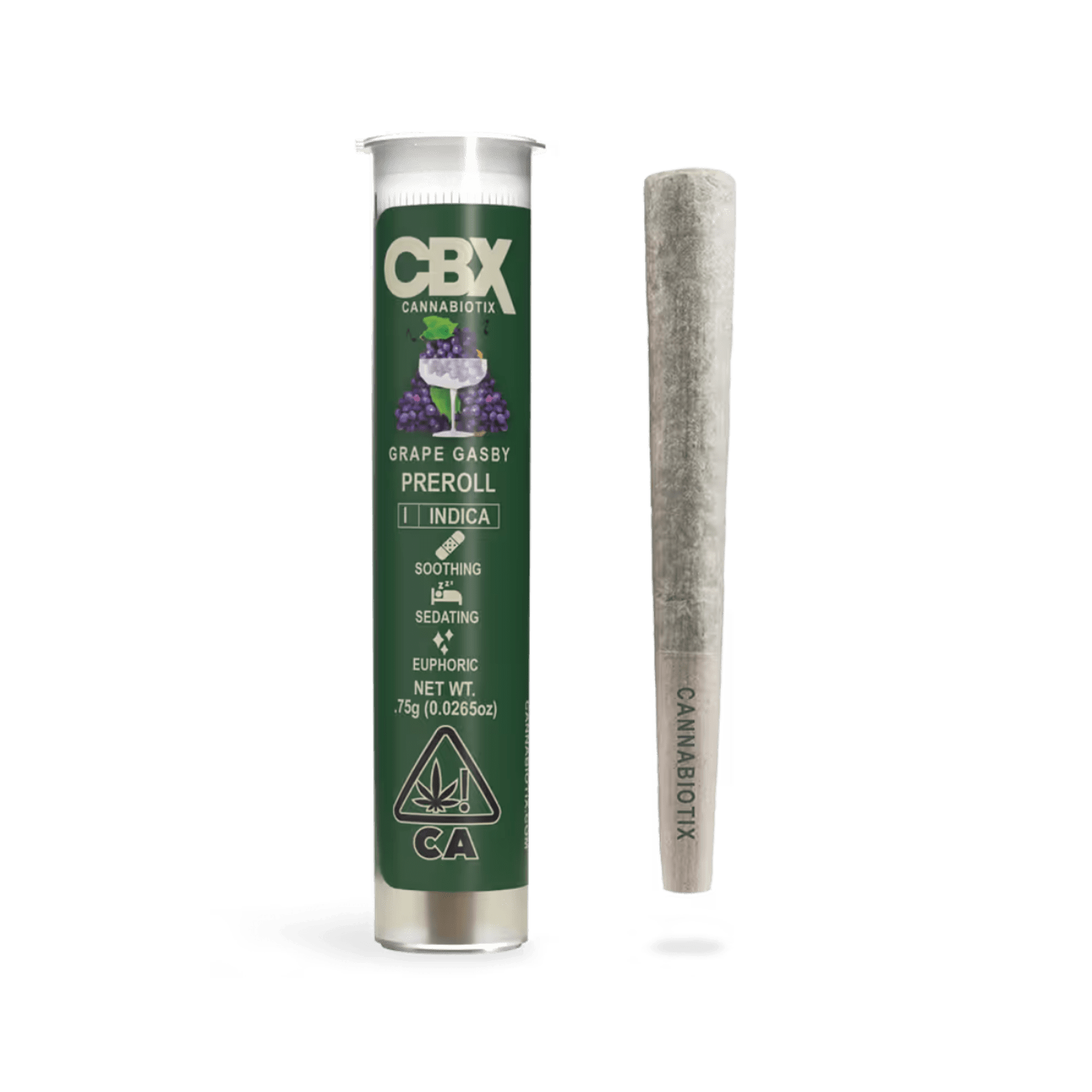 Grape Gasby (I) | .75g Indoor Preroll | CBX
