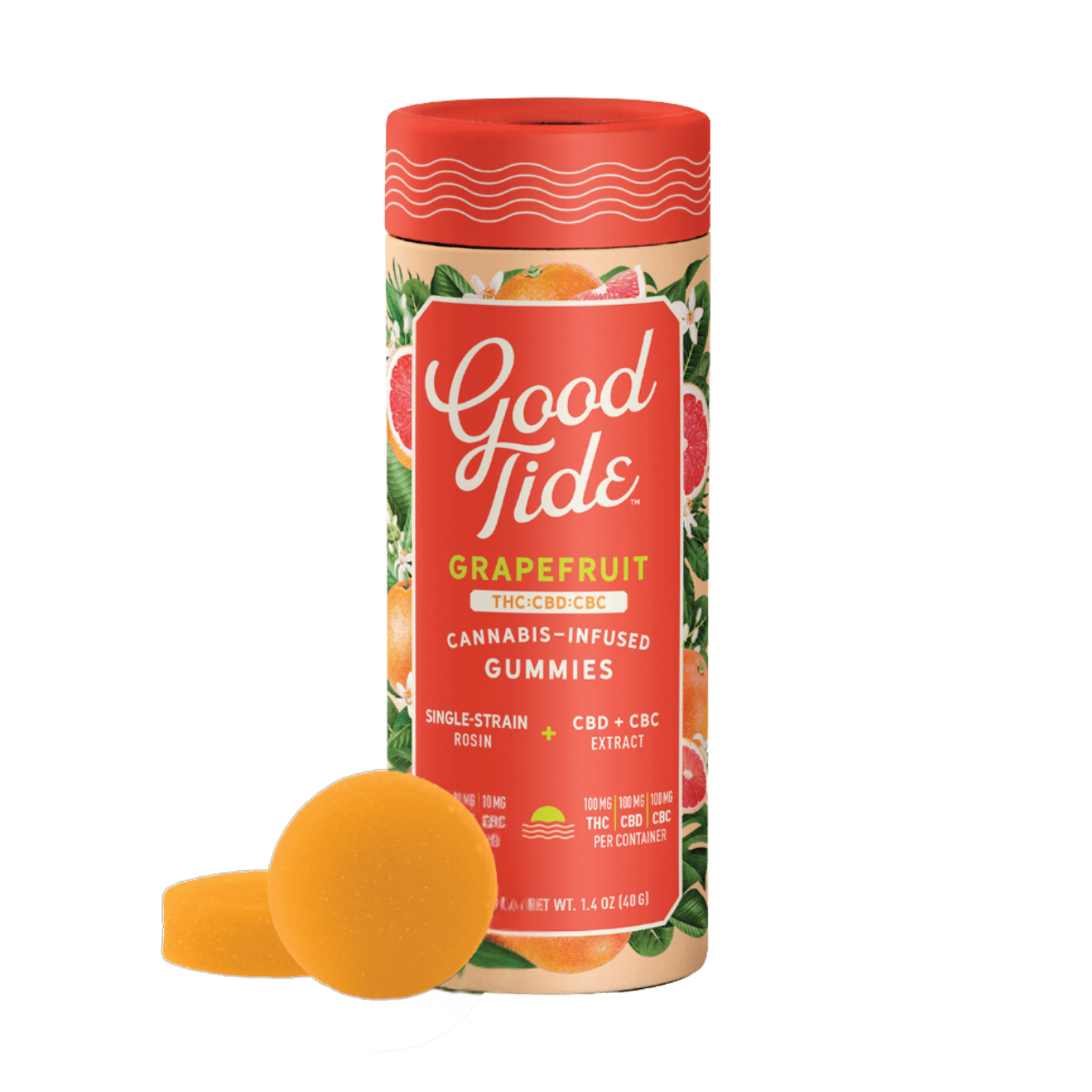 Grapefruit (S) | 10mg 10Pk Rosin Gummies | Good Tide