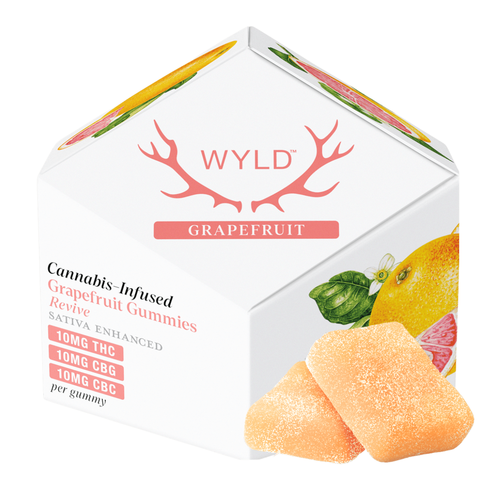 Grapefruit 1:1:1 (S) | 10:10:10 THC:CBG:CBC Gummies | Wyld