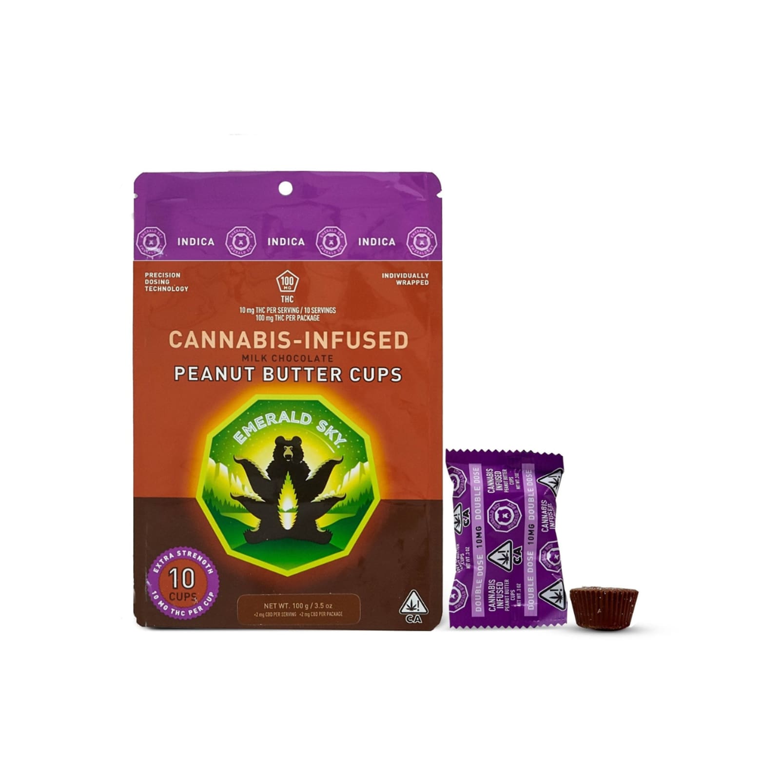 Peanut Butter Cups (I) | 10mg 10pk Milk Chocolate | Emerald Sky