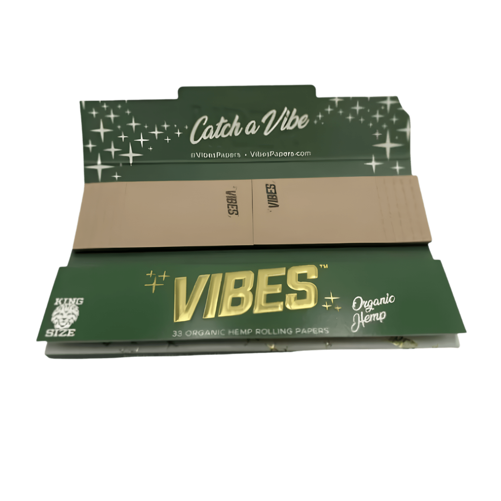 King Size Slim Rolling Papers | 33pk Organic Hemp 4inch Papers | Vibes