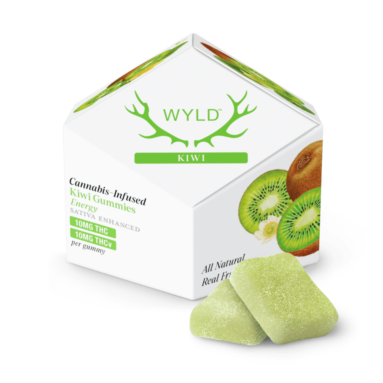 Kiwi (S) | 10mg 1:1 THC:THCV 10pk Gummies | Wyld