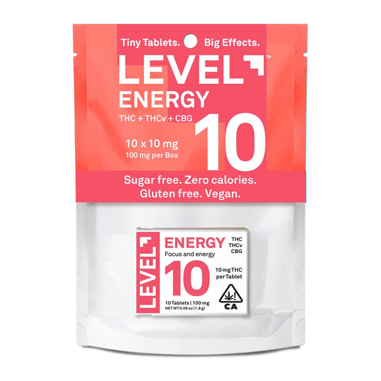 LEVEL 10 Energy (S) | 10:5:3 THC:THCv:CBG 10pk Tablet | LEVEL