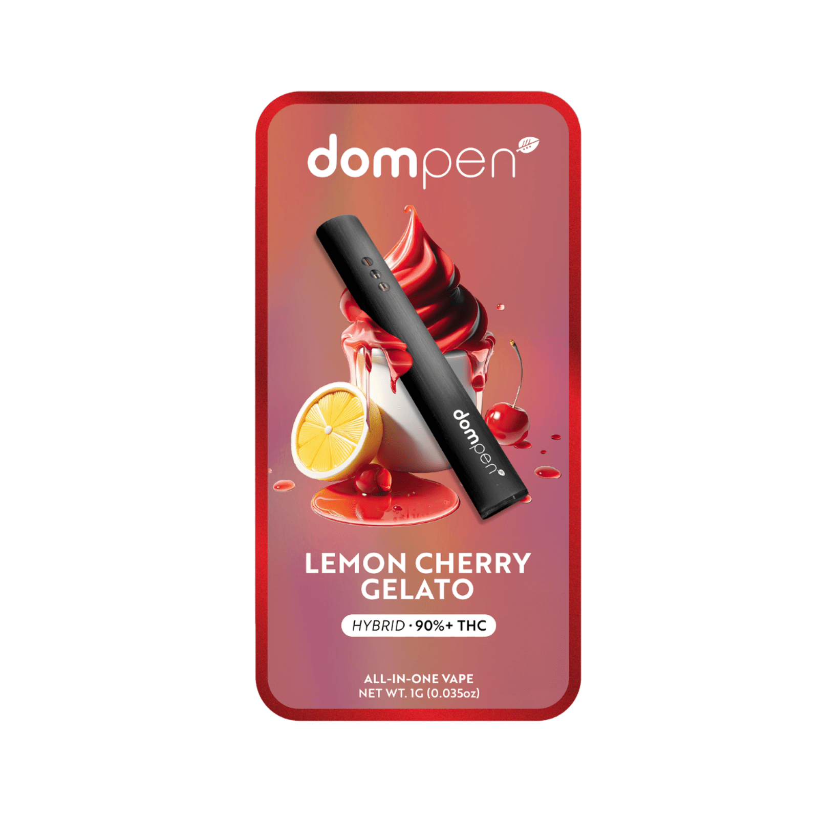 Lemon Cherry Gelato (H) | 1g AIO Vape | Dompen - view 3