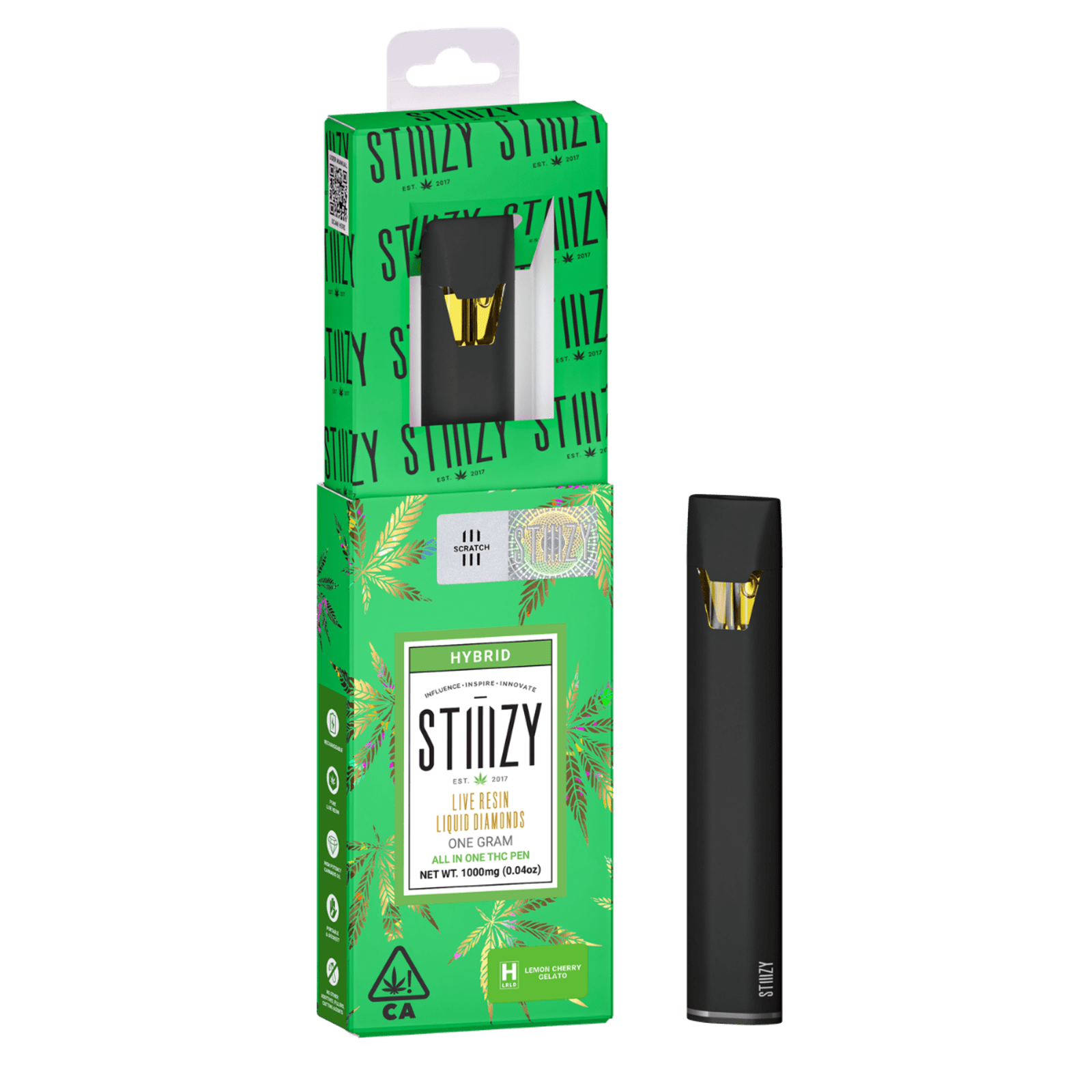 Lemon Cherry Gelato (H) | 1g All In One Liquid Diamonds Vape | Stiiizy
