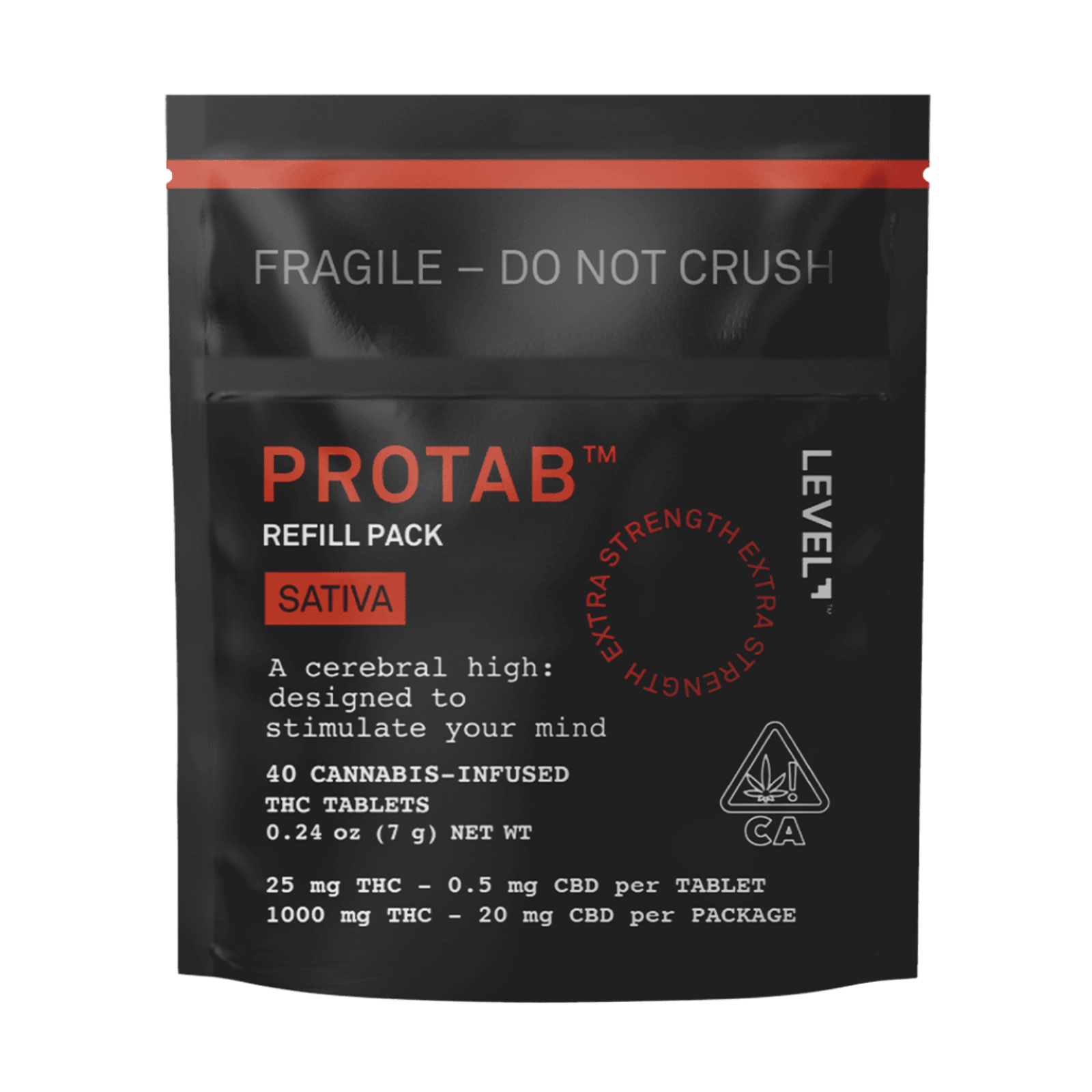 Protab+ Sativa (S) | Refill Pack (40pk) 25mg Tablets | Level