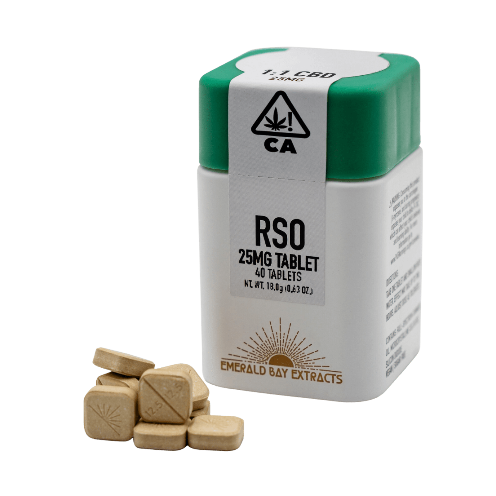 Lifter 27:1 (H) | 25mg 40pk CBD:THC RSO Tablets | Emerald Bay Extracts