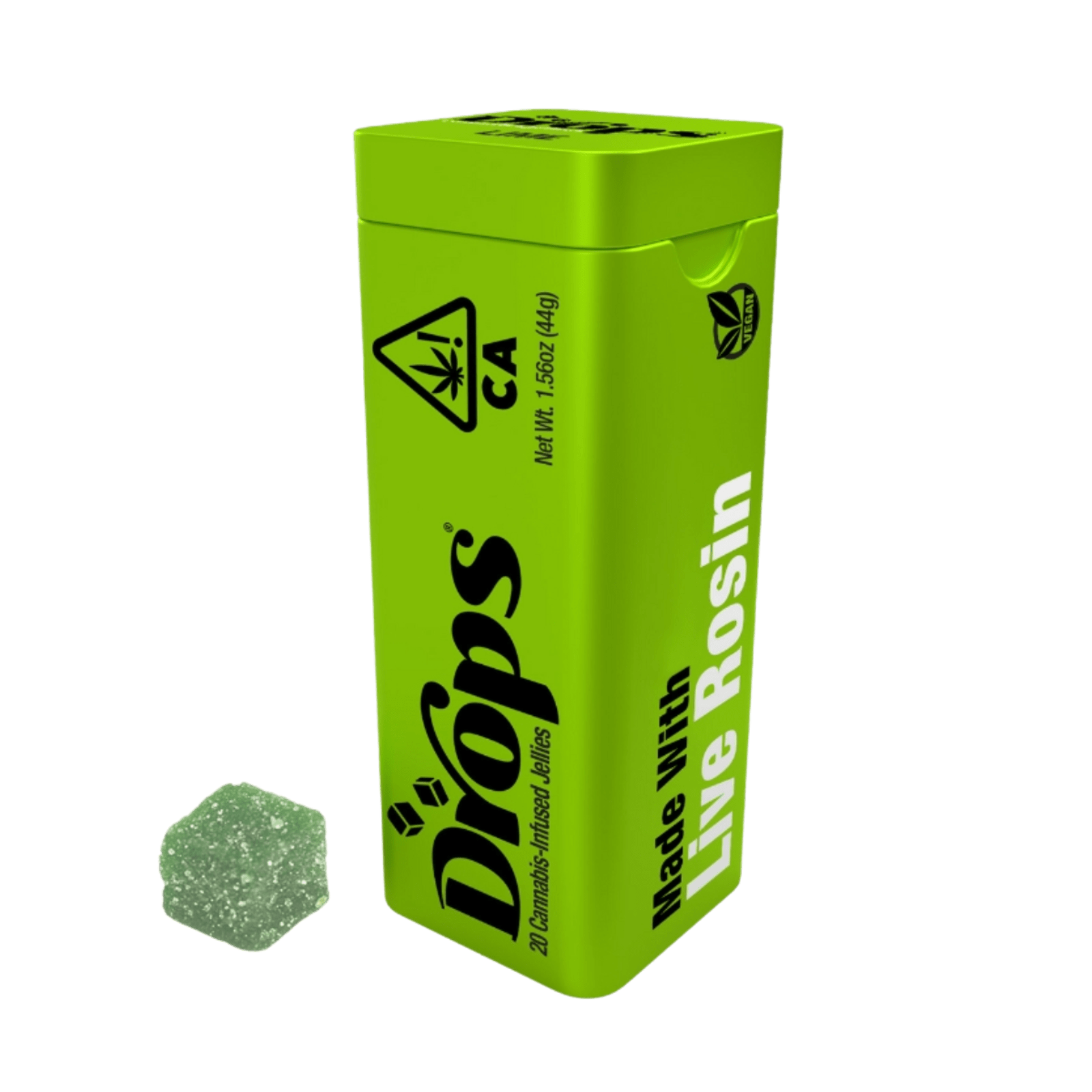 Lime (Grapes N Cream) (H) | 20pk Balanced (5mg THC) Live Rosin Jellies 100mg | Drops