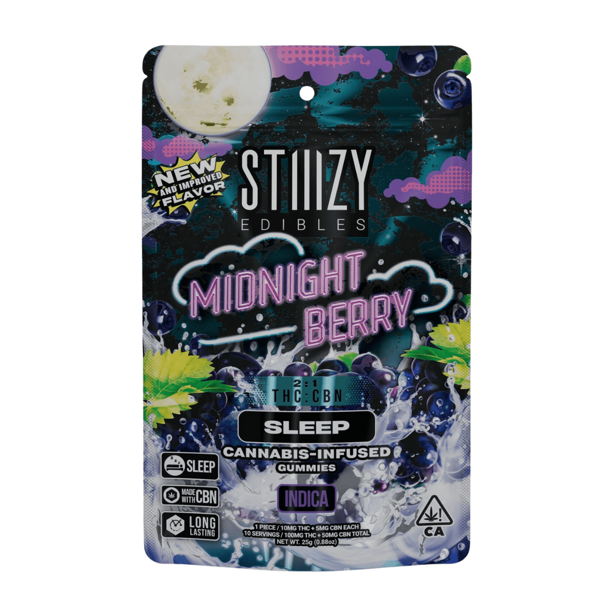 Midnight Berry (Sleep) (I) | 10mg 10pk 2:1 THC:CBN Gummies | Stiiizy