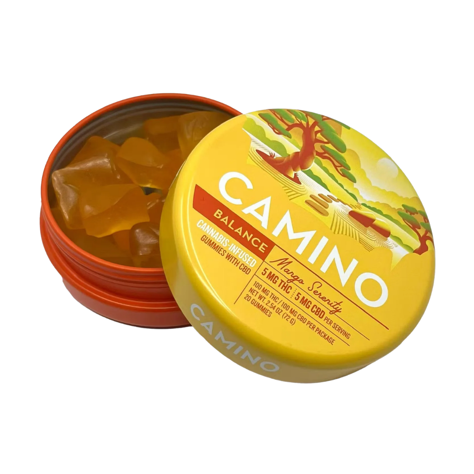 Mango (Serenity) (H) | 5:5mg 20 Pk Camino Gummies | Camino - view 3