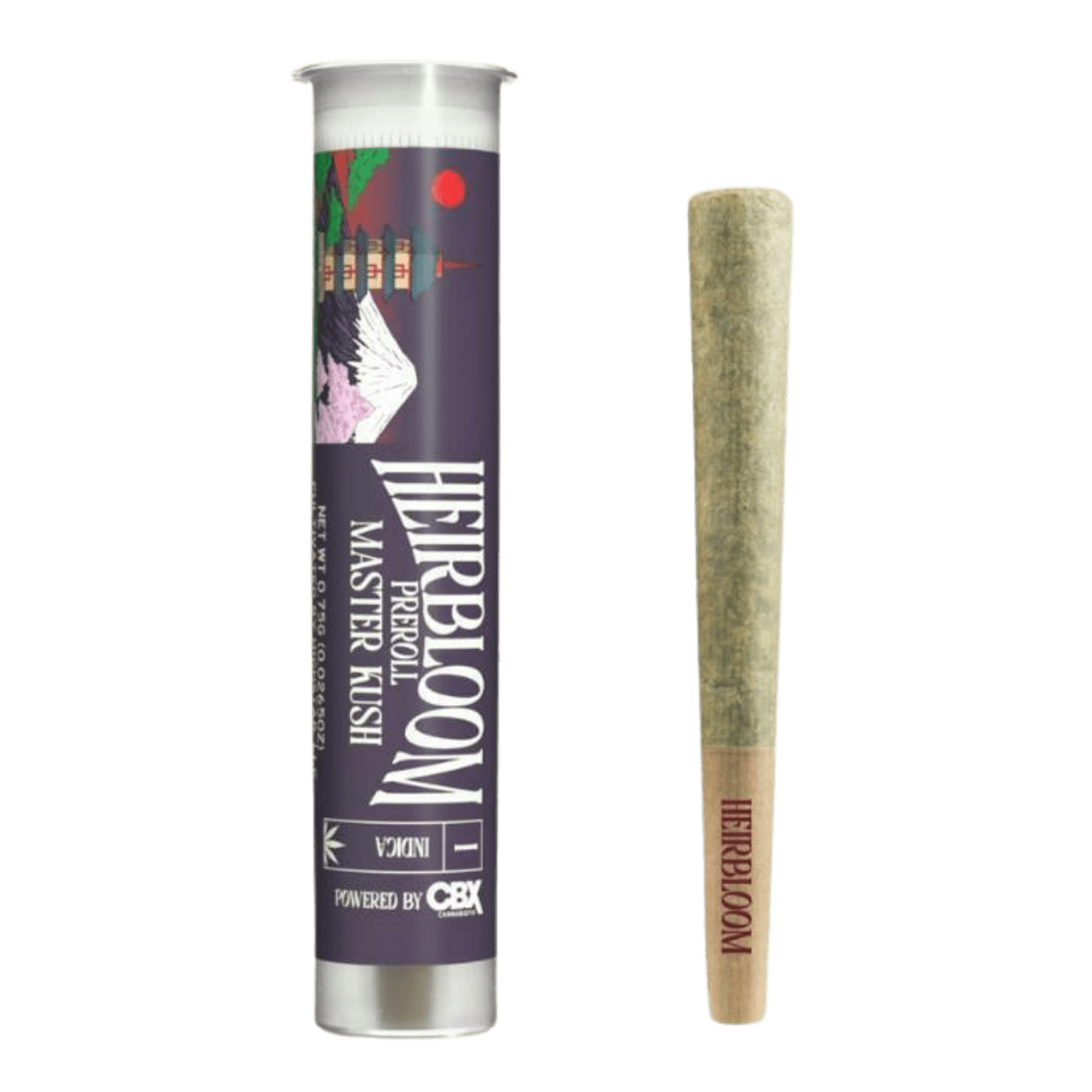 Master Kush (I) | .75g Indoor Preroll | Heirbloom by CBX