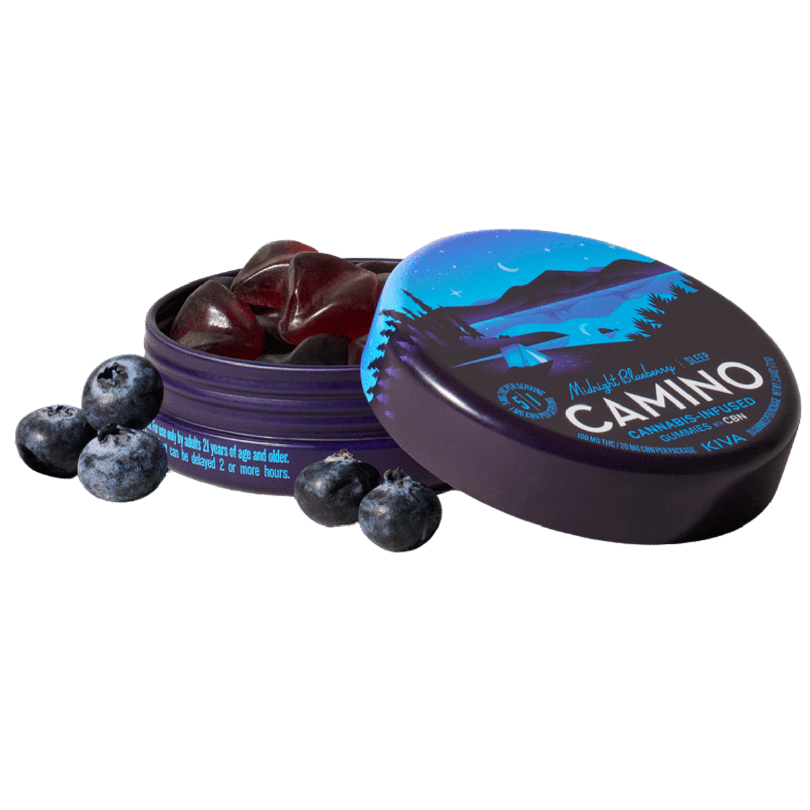 Midnight Blueberry (Sleep) (I) | 5:1 THC:CBN Gummy | Camino - view 3