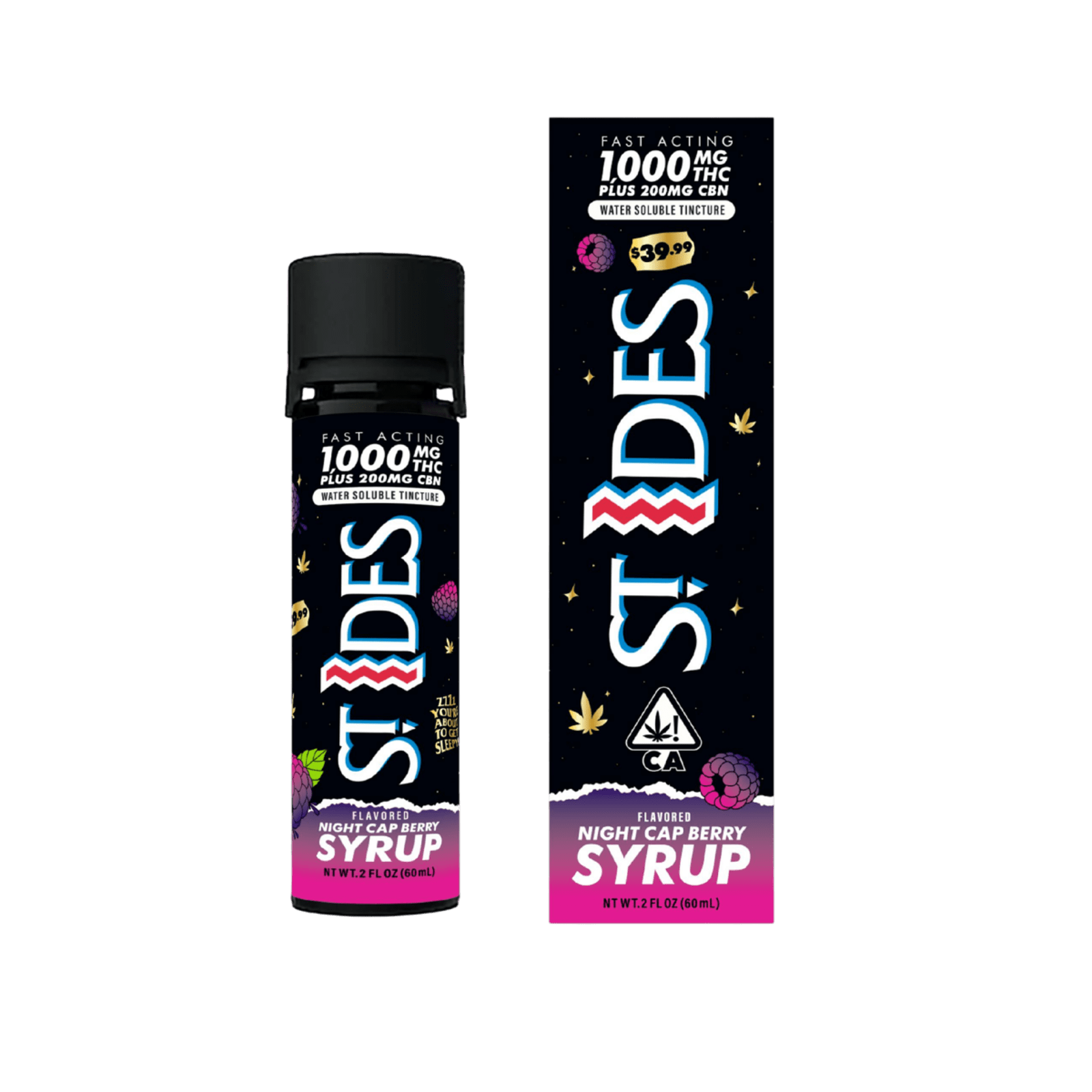 Night Cap Berry | 2oz 1000mg + 200mg CBN Syrup Tincture | St Ides