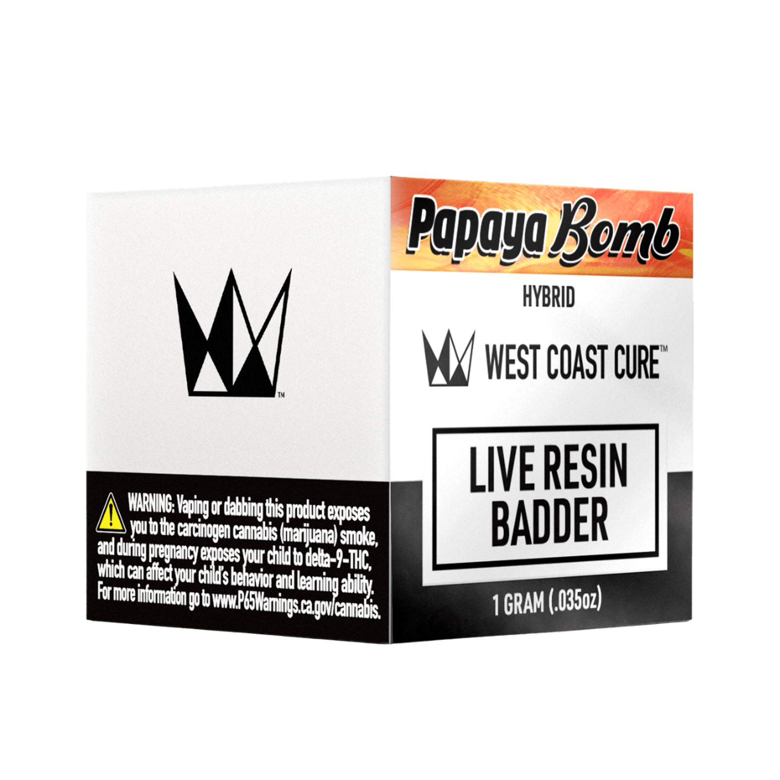 Papaya Bomb (H) | 1g Live Resin Badder | West Coast Cure