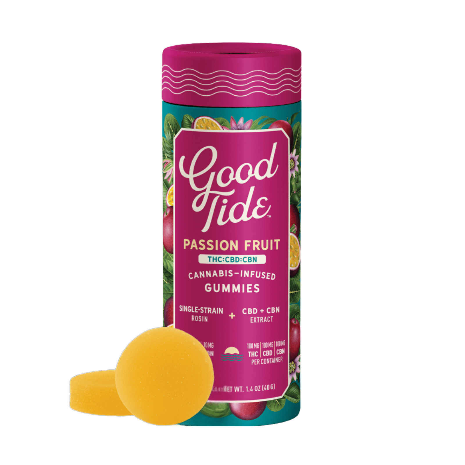 Passion Fruit (I) | 10mg 10Pk Rosin Gummies | Good Tide