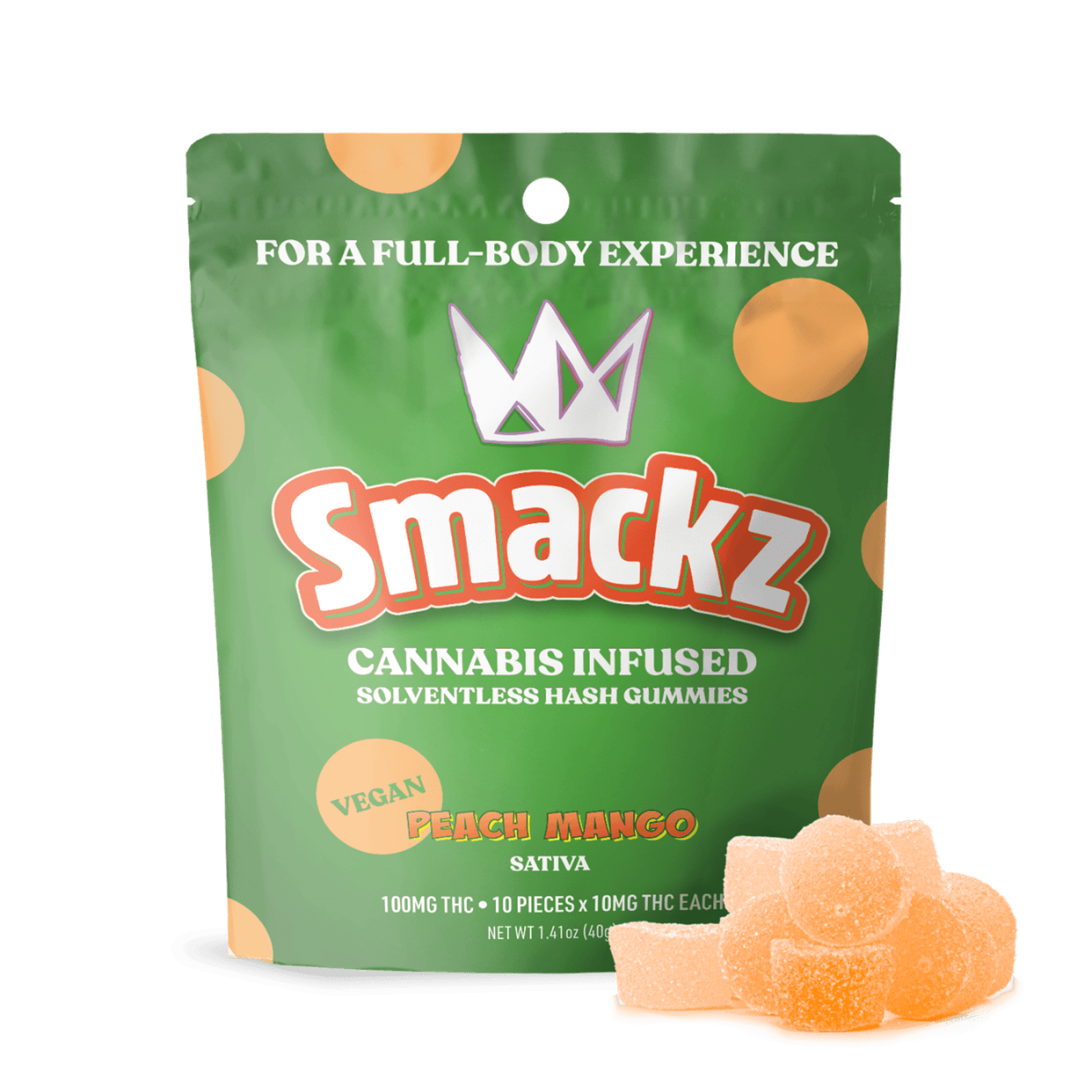 Peach Mango (S) | 10mg Solventless Hash Gummies | West Coast Cure