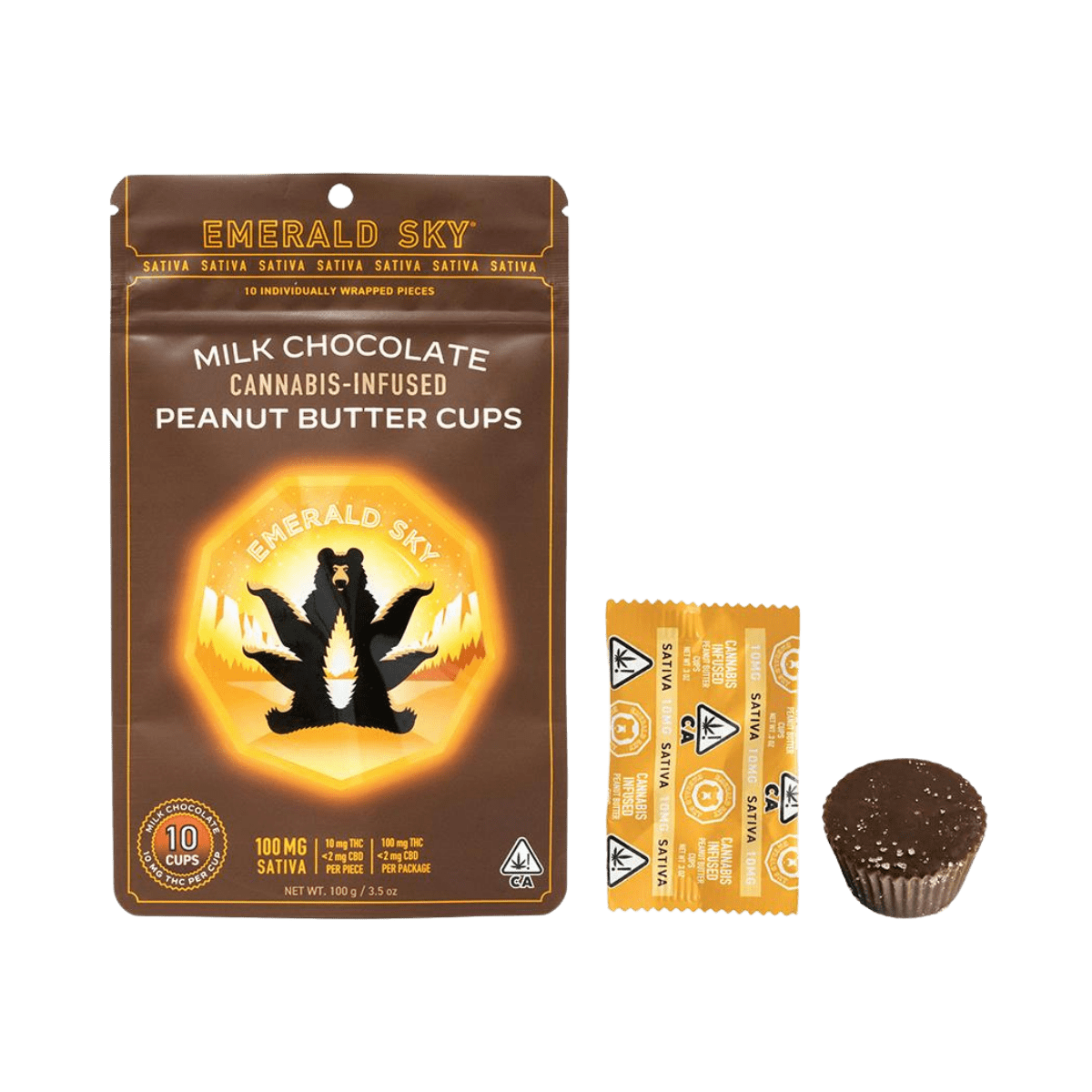 Peanut Butter Cups (S) | 10mg 10pk Milk Chocolate | Emerald Sky