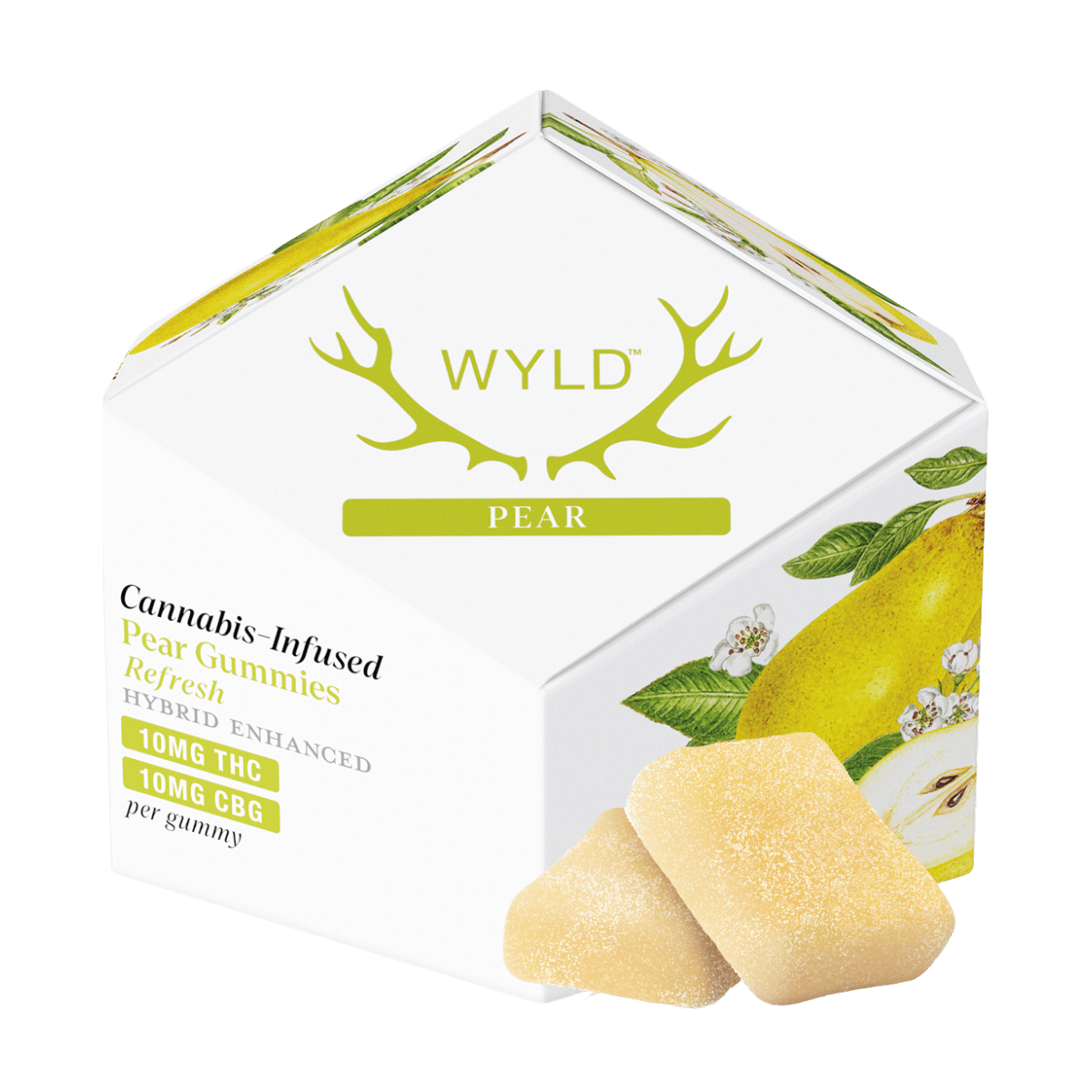 Pear (H) | 10mg THC:10mg CBG 10Pk Gummies | Wyld