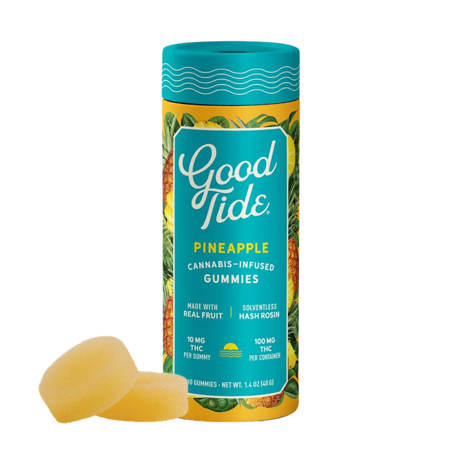 Pineapple (S) | 100mg Rosin Gummies | Good Tide