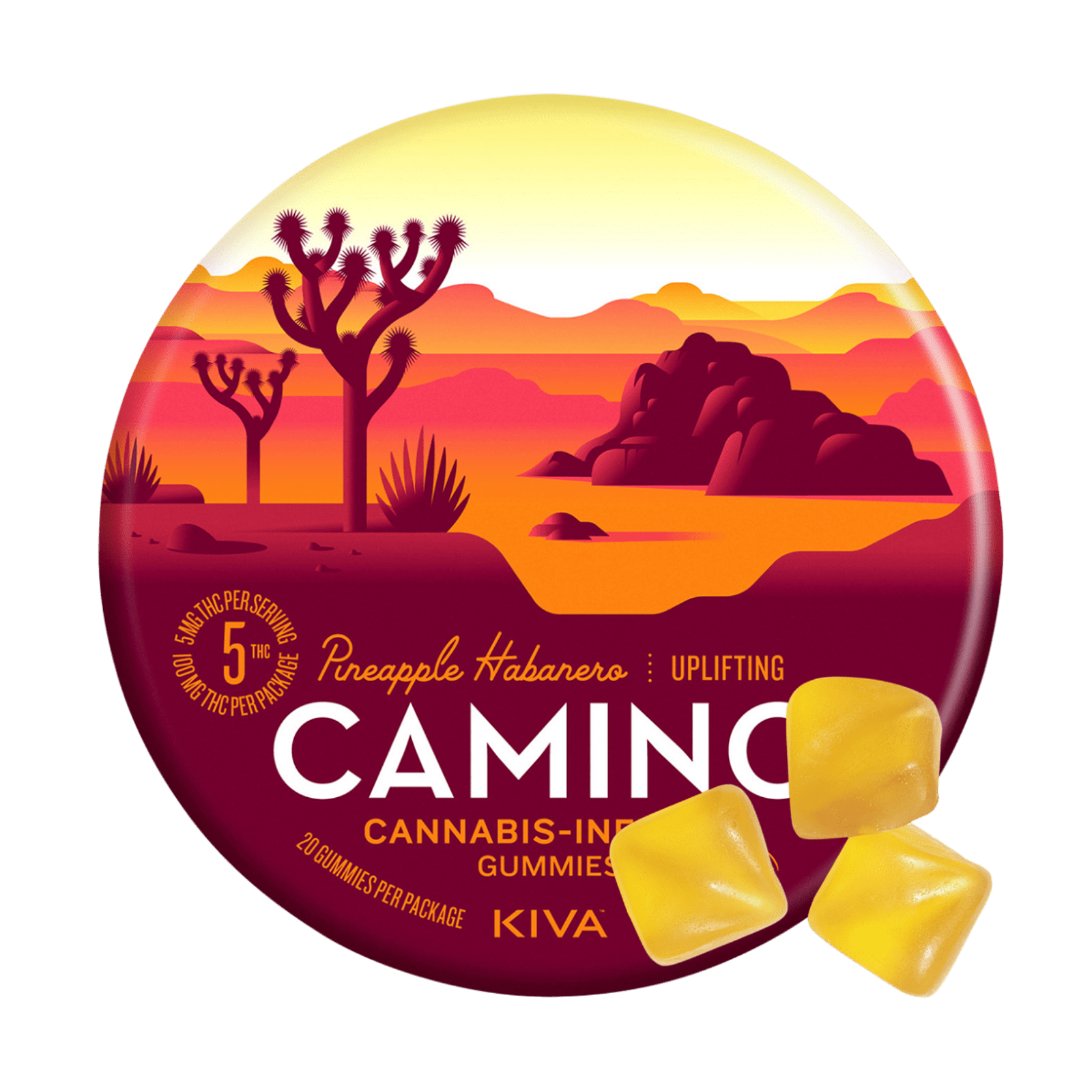 Pineapple Habanero (Uplifting) (S) | 100mg Gummies | Camino