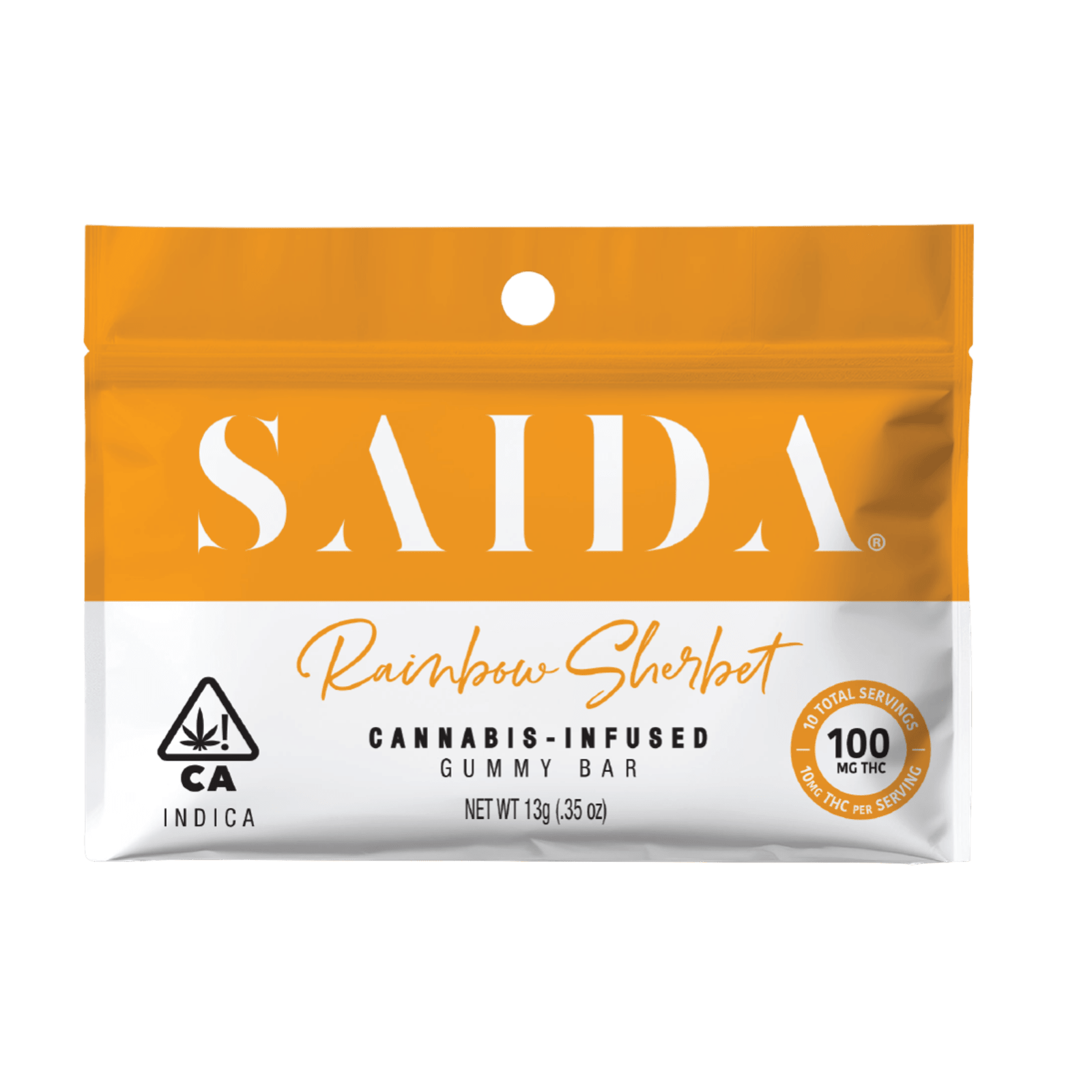 Rainbow Sherbet (I) | 100mg Gummy Bar | Saida - view 3