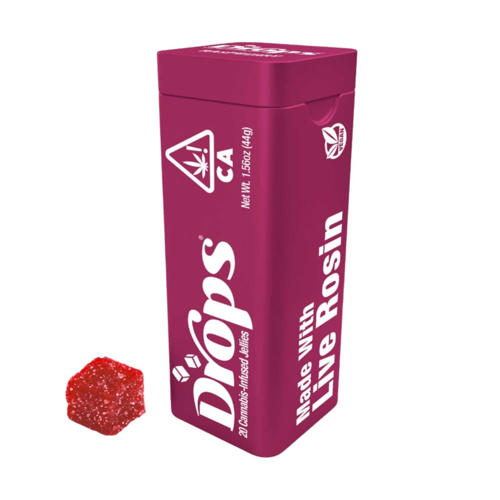 Raspberry (Bicycle Day) (S) | 20pk Rosy 1:2 (2.5mg:5mg CBD:THC) Live Rosin Jellies | Drops