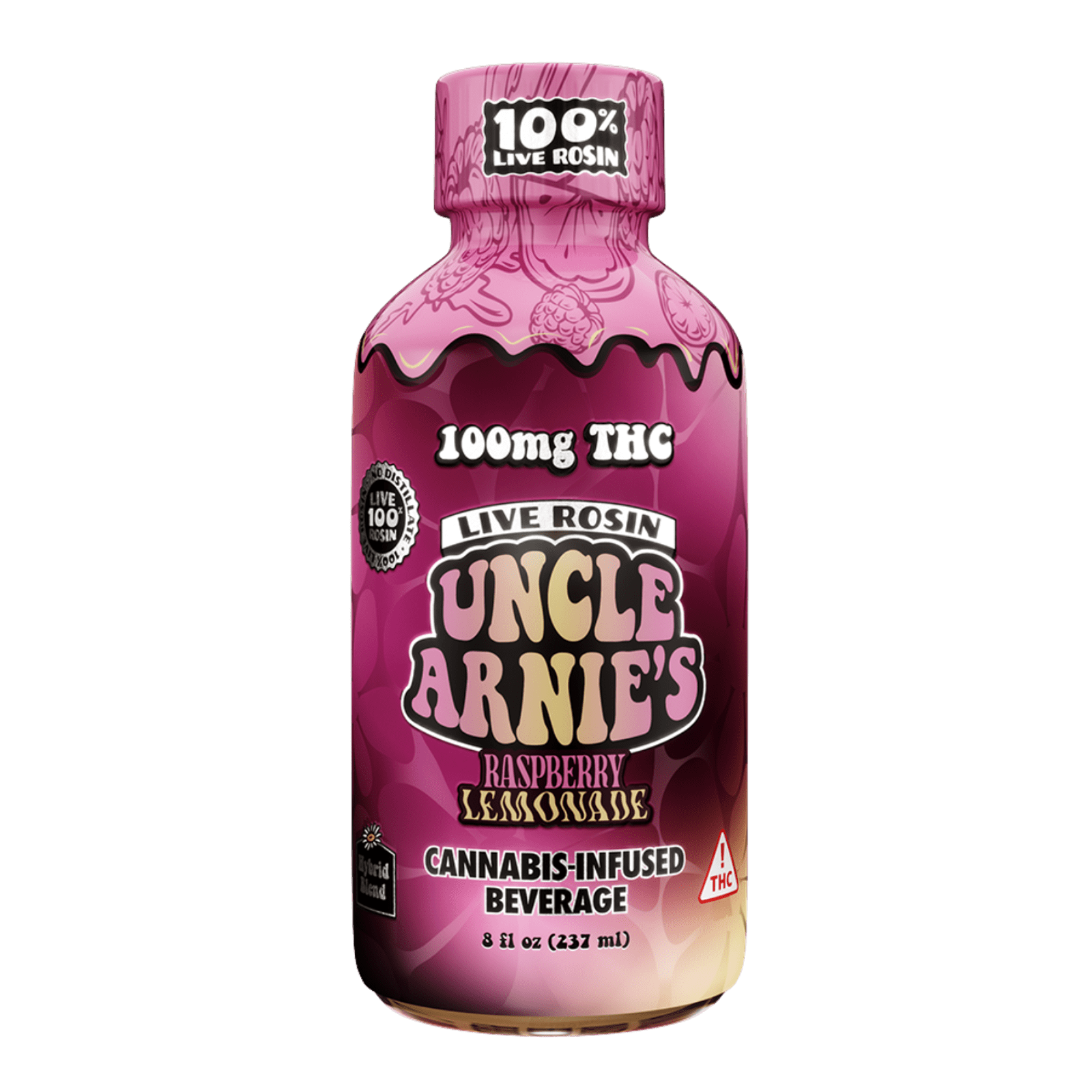 Raspberry Lemonade | 8oz 100% Live Resin Beverage | Uncle Arnie's